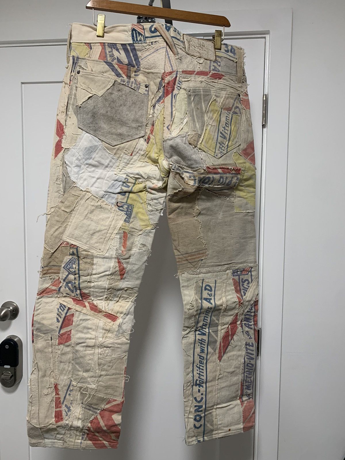 Vintage Bizzrad Country Patchwork Jeans Size US 35 - 2 Thumbnail