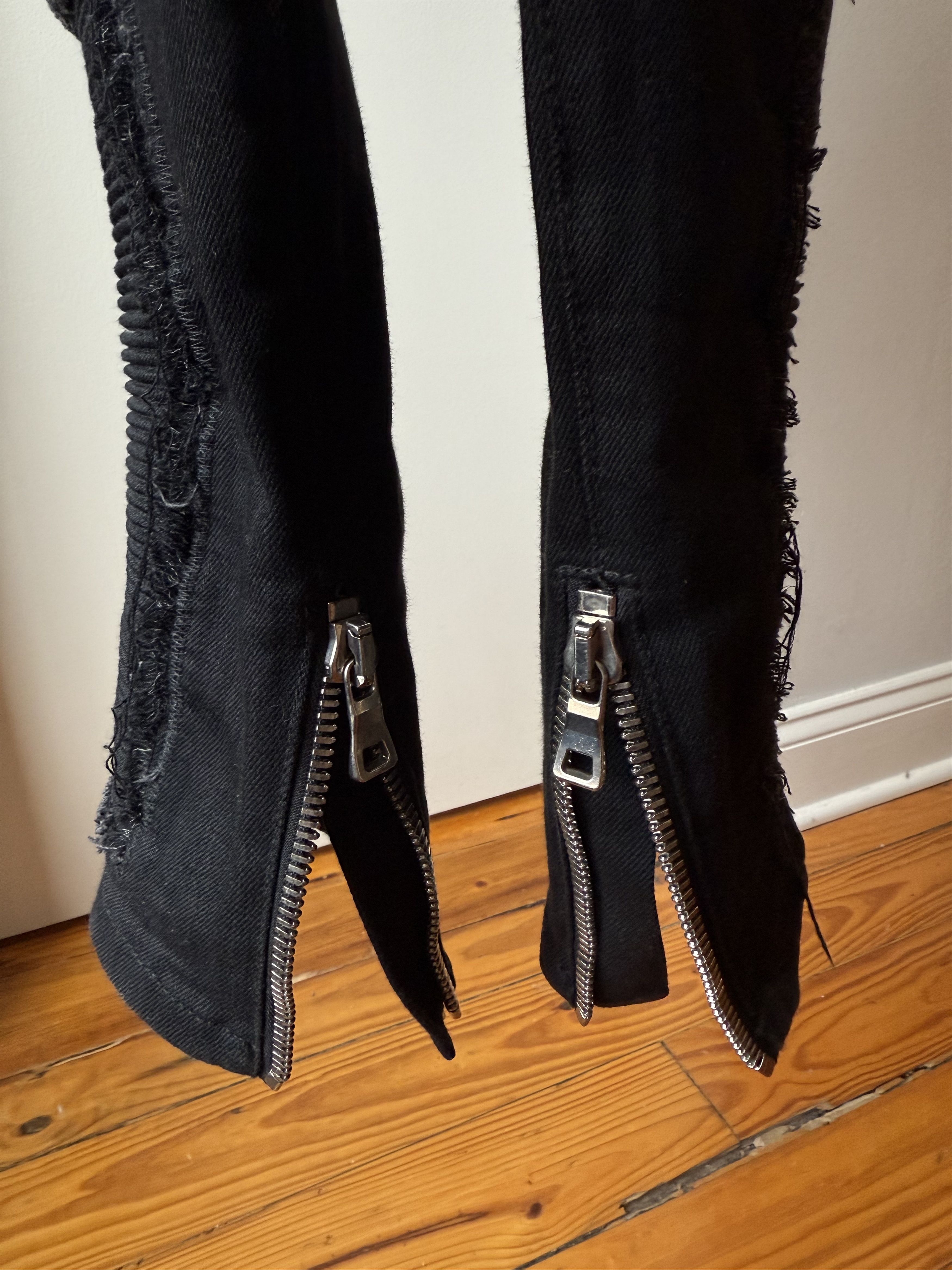Balmain SS18 Black Ribbed Biker Jeans Size US 33 - 5 Thumbnail