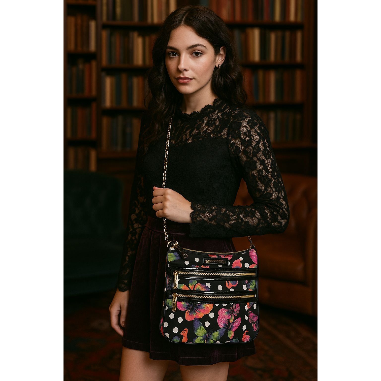 Betsey Johnson Betseyville Betsey Johnson Y2k Gold Studded