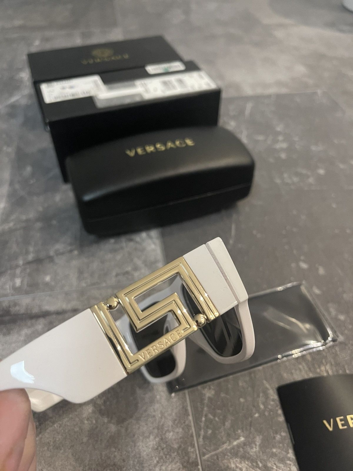 Versace Versace white gold unisex shades Full Set Size ONE SIZE - 6 Thumbnail