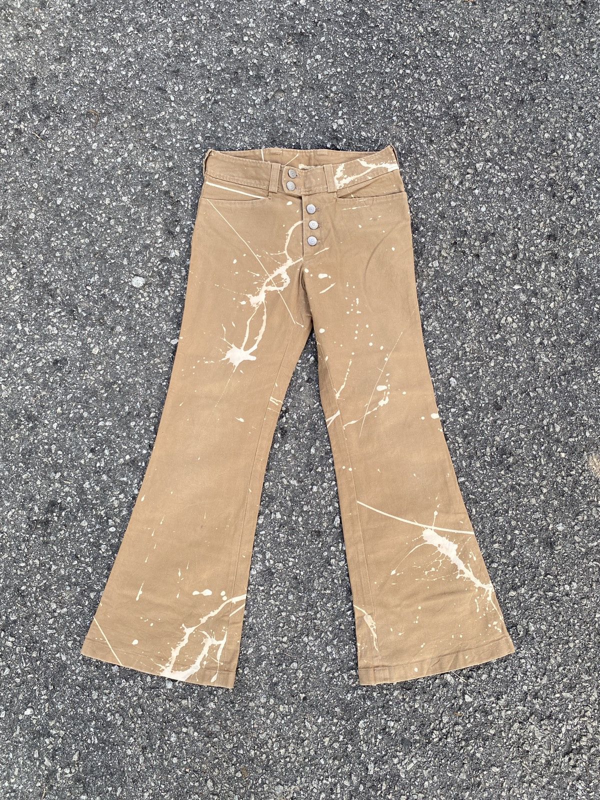Japanese Brand × Tornado Mart Japanese Brand Tornado Mart Splatter Design Flare Denim Size US 27 - 1 Thumbnail