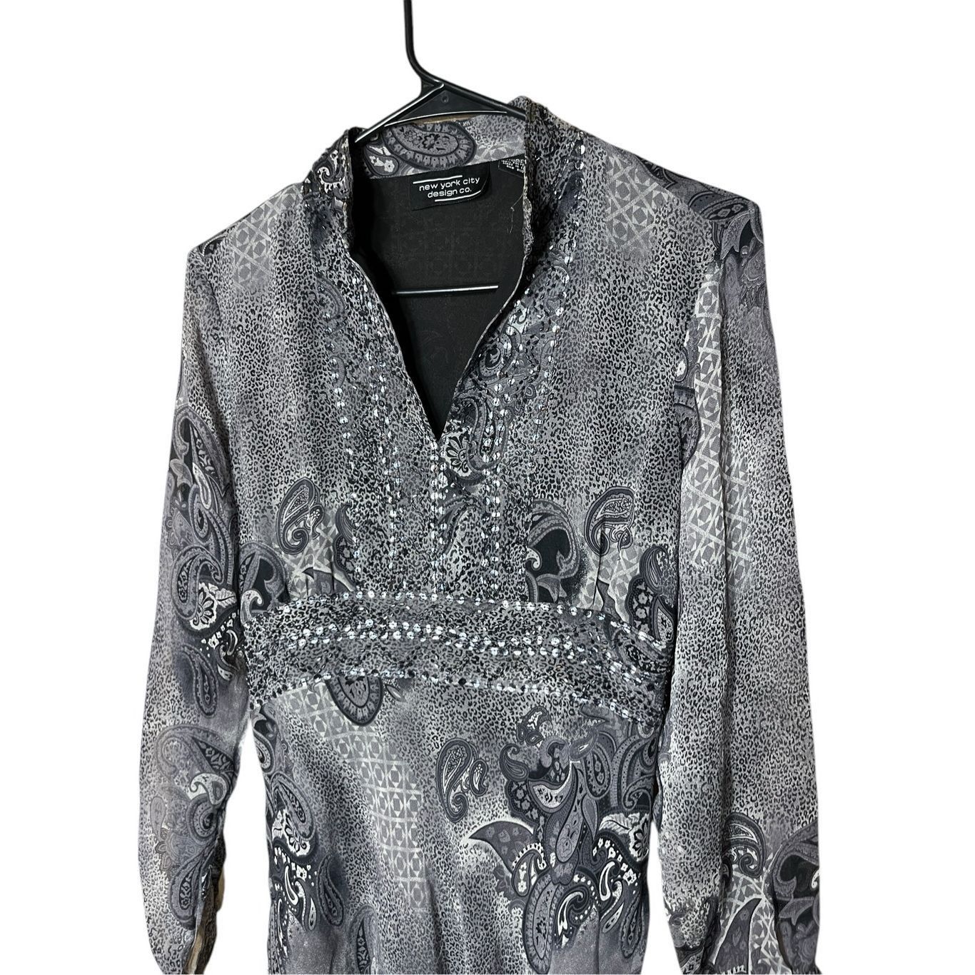 Other Vintage New York City Design Co Silk Paisley Long Sleeve Blo Size S / US 4 / IT 40 - 2 Thumbnail