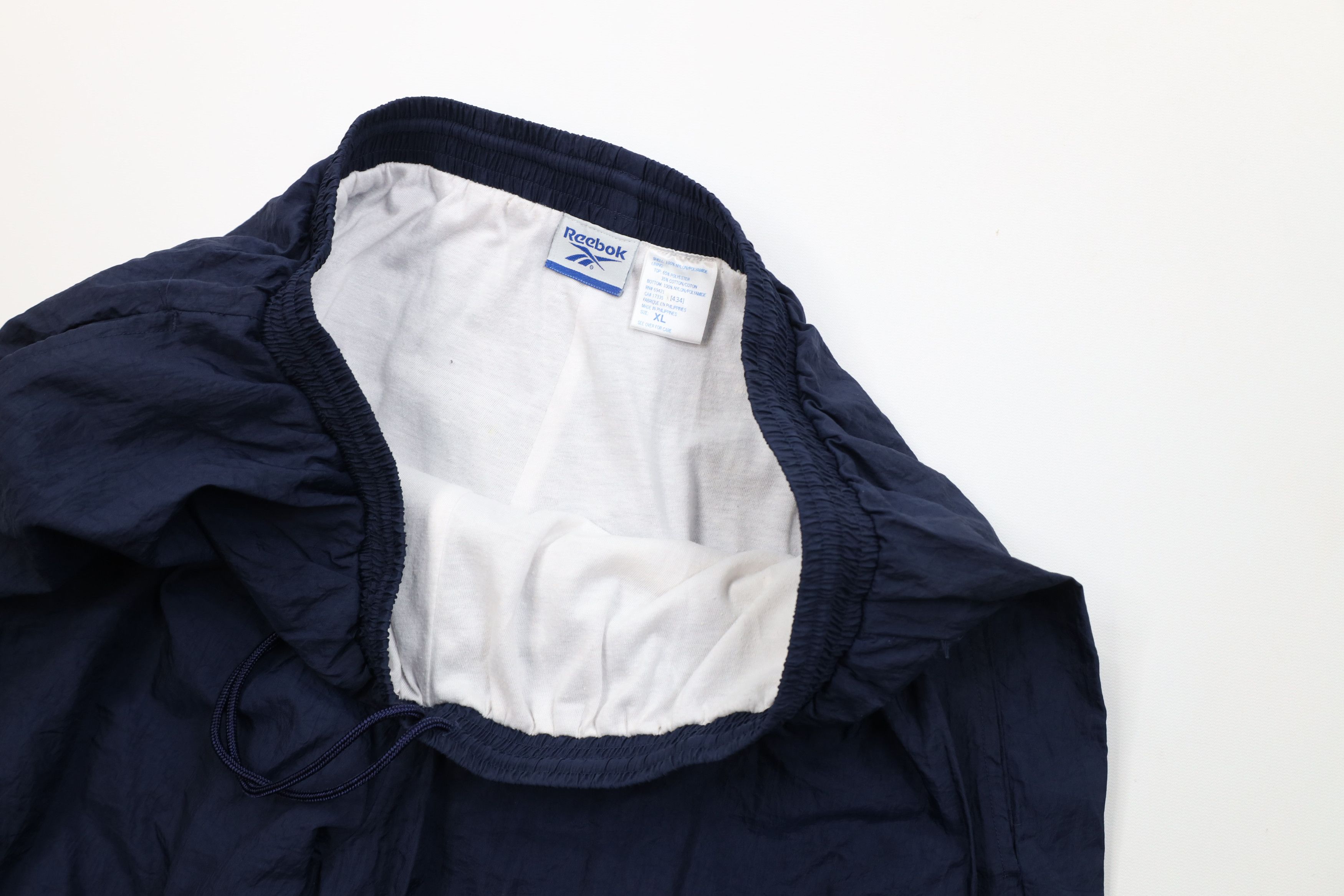 Reebok Vintage 90s Reebok Lined Windbreaker Joggers Pants Navy Blue Size US 38 / EU 54 - 9 Thumbnail