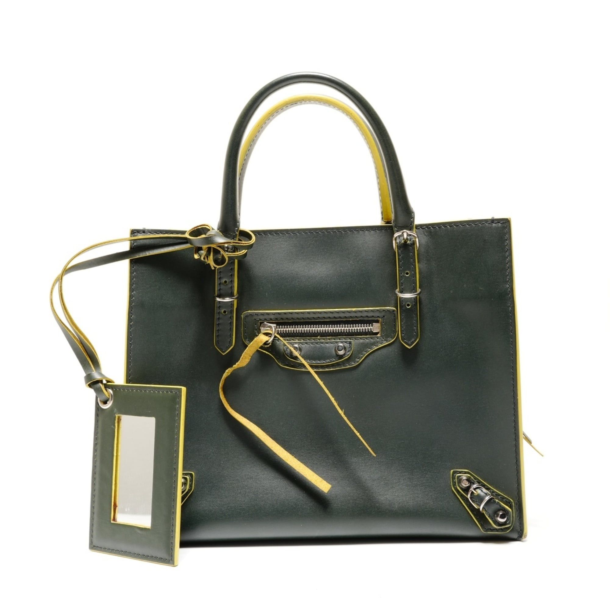 Balenciaga Balenciaga Paper Mini A6 Leather 2-Way Handbag, Green, WS26212 Size ONE SIZE - 1 Thumbnail