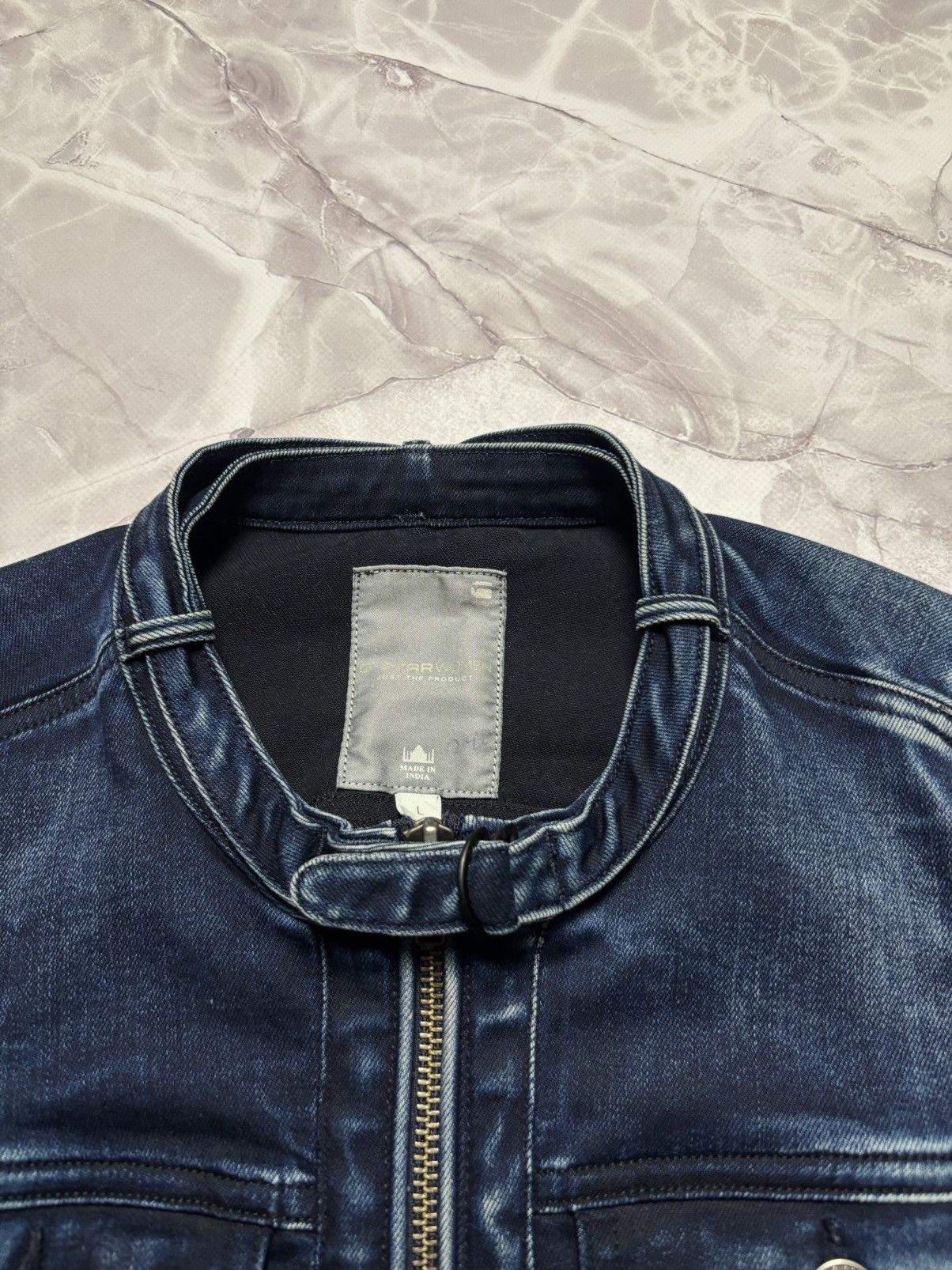 G-Star G-Star RAW Tailor Chopper Denim Jacket Biker Faded Womens L Size L / US 10 / IT 46 - 8 Thumbnail