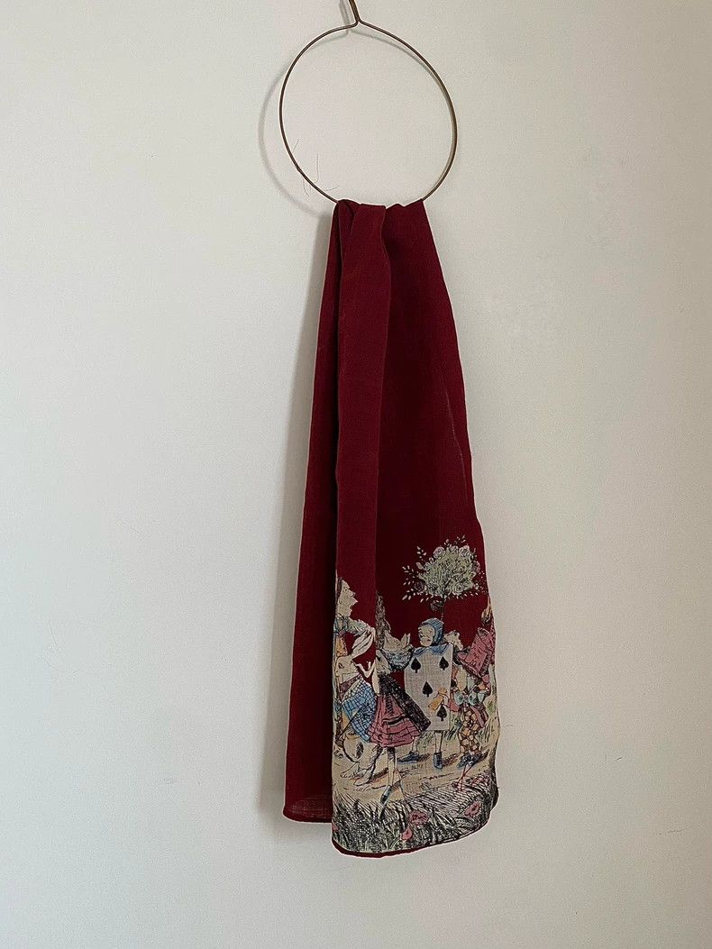 Kenzo KENZO Alice in Wonderland thin wool scarf Size ONE SIZE - 7 Thumbnail