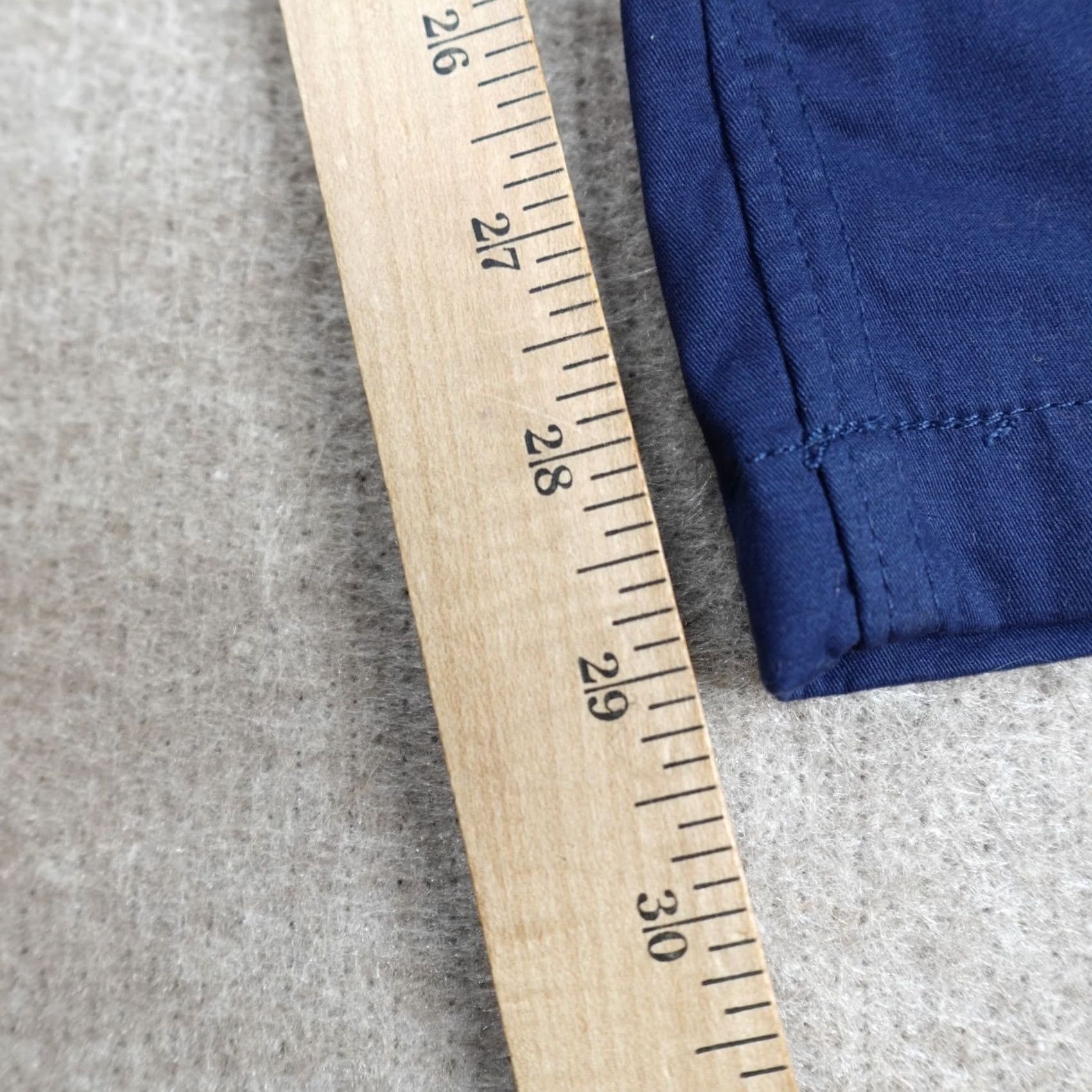 Commando Woof Clothing Mens Pants Medium Blue Lined Chino Stretch Waist Cotton Blend Straight Inseam 29 in Pockets Button Front Vac wood? Size US 31 - 7 Thumbnail