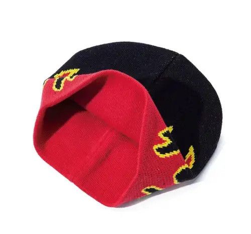 Japanese Brand Red flame beanie Size ONE SIZE - 1 Thumbnail