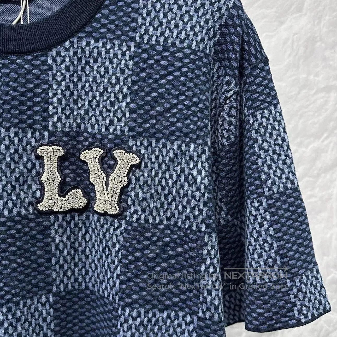 Louis Vuitton louis vuitton checkerboard short sleeve sweater. Size US XL / EU 56 / 4 - 3 Thumbnail