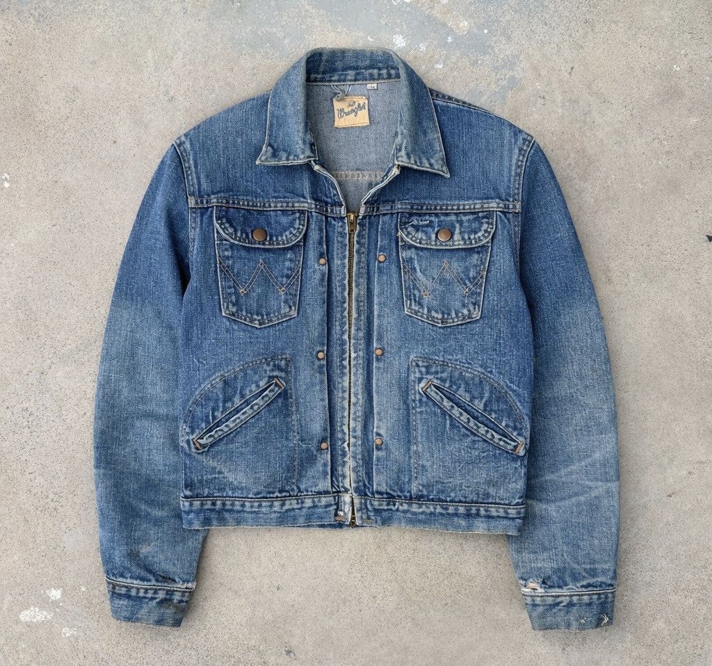 Wrangler 🔥Rare 60s Wrangler Zip Denim Jacket Talon Conmatic USA Size US XS / EU 42 / 0 - 1 Thumbnail
