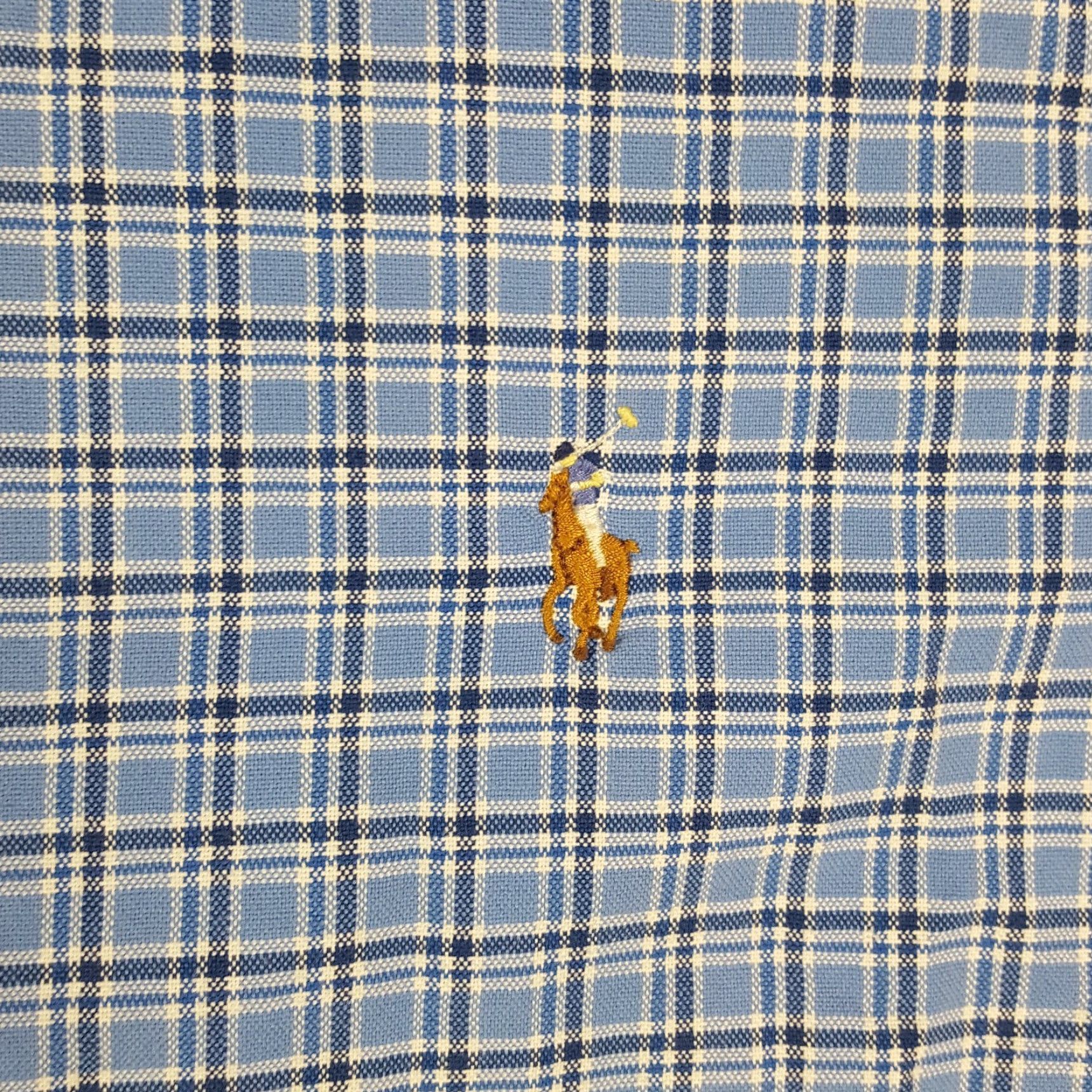 Ralph Lauren VINTAGE Ralph Lauren Men's Button-Down Shirt M Collared Plaid Cotton Casual Classic 90s Blue Size US M / EU 48-50 / 2 - 3 Thumbnail