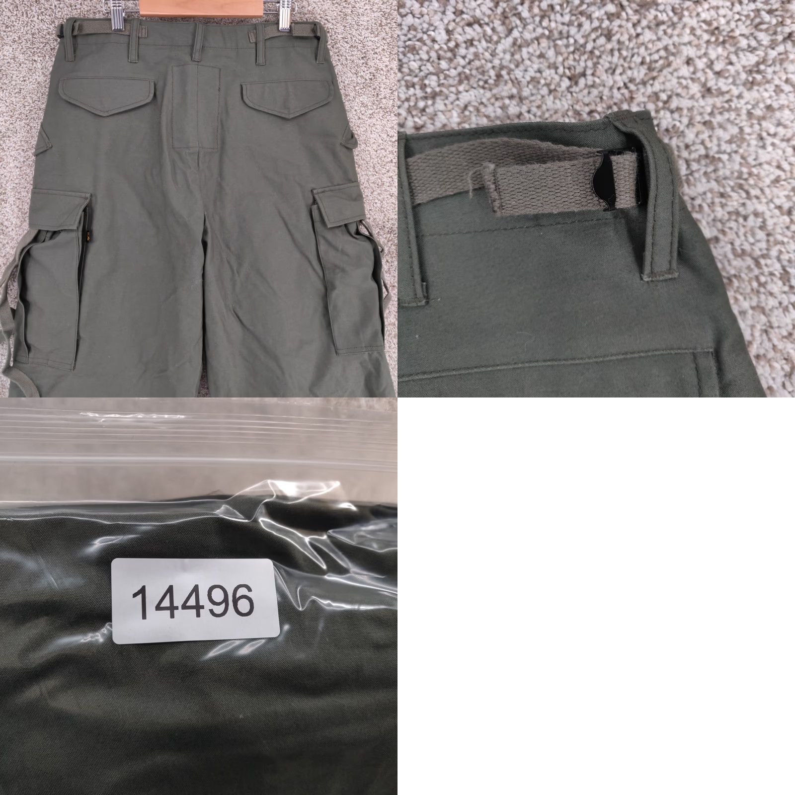 Alpha Industries Vtg Alpha Industries Military Trousers Cargo Pants Mens 30 Green Canvas 32 Inseam 30 Waiste Adjustable Lined Field Workwear Winter Army 90s Mens Size US 32 / EU 48 - 10 Thumbnail
