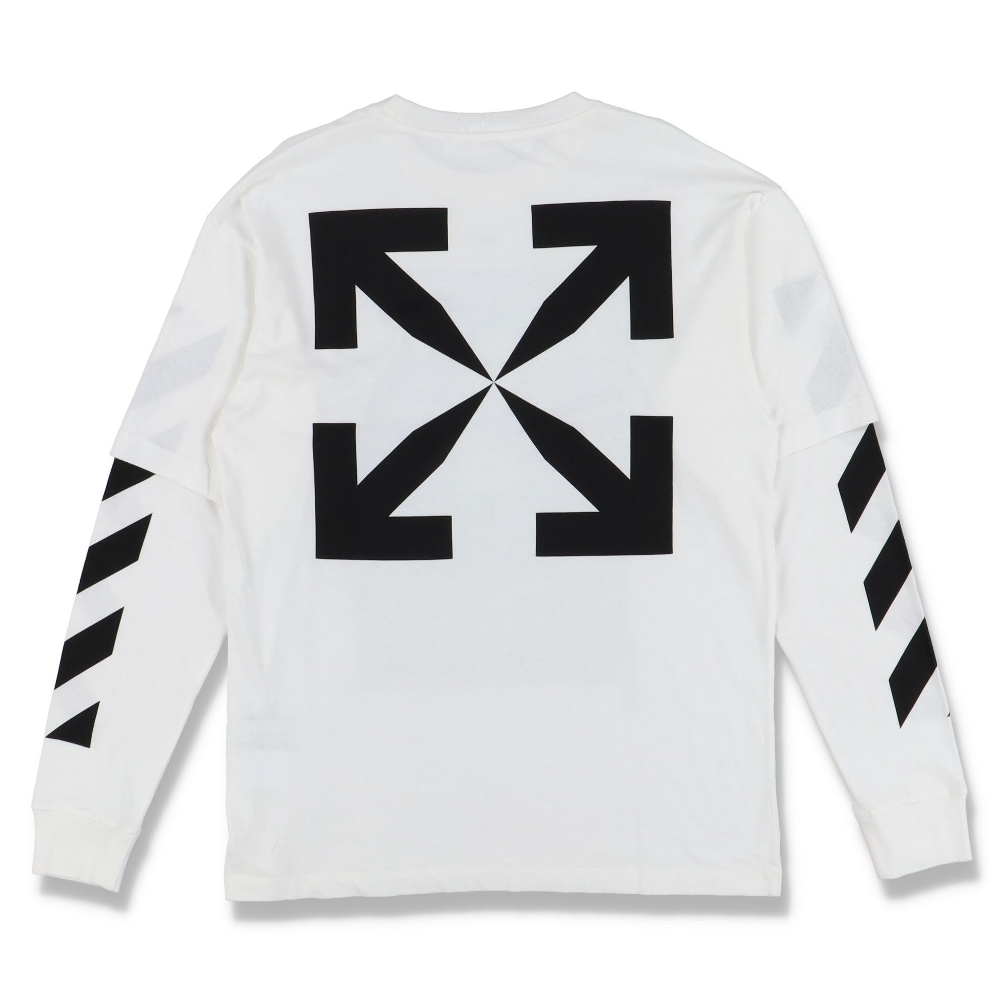 Off-White White Mona Lisa Double Layer Arrows Long Sleeve T-Shirt Size XS / US 0-2 / IT 36-38 - 5 Thumbnail
