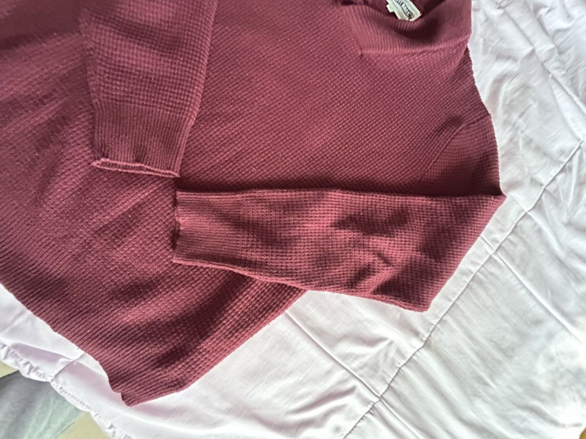 Schott Schott Bros Ribbed Wool Sweater Size L Wine V-Neck Size US L / EU 52-54 / 3 - 4 Thumbnail