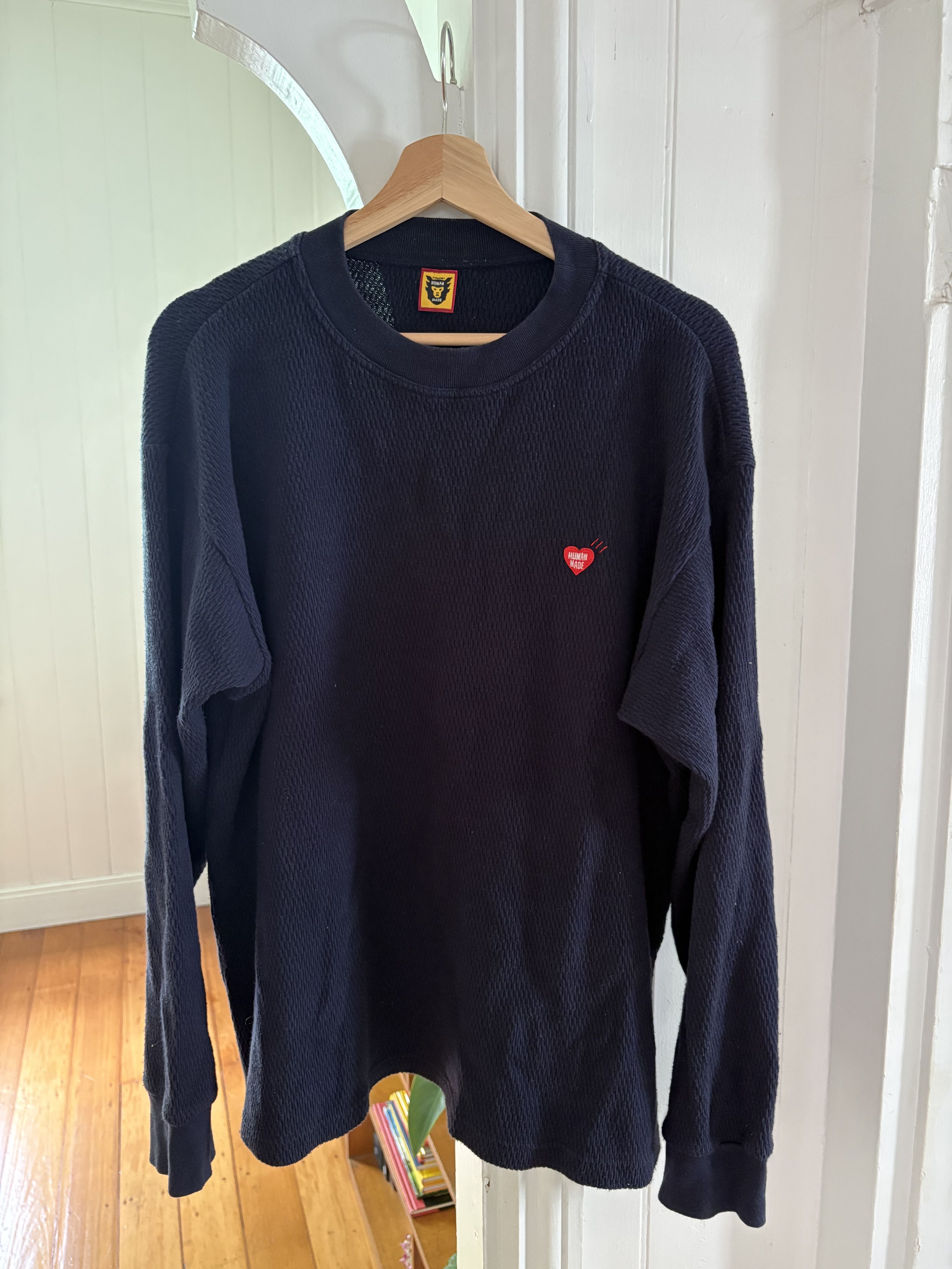 Human Made Human Made heart logo knit navy sweater Size US L / EU 52-54 / 3 - 1 Thumbnail