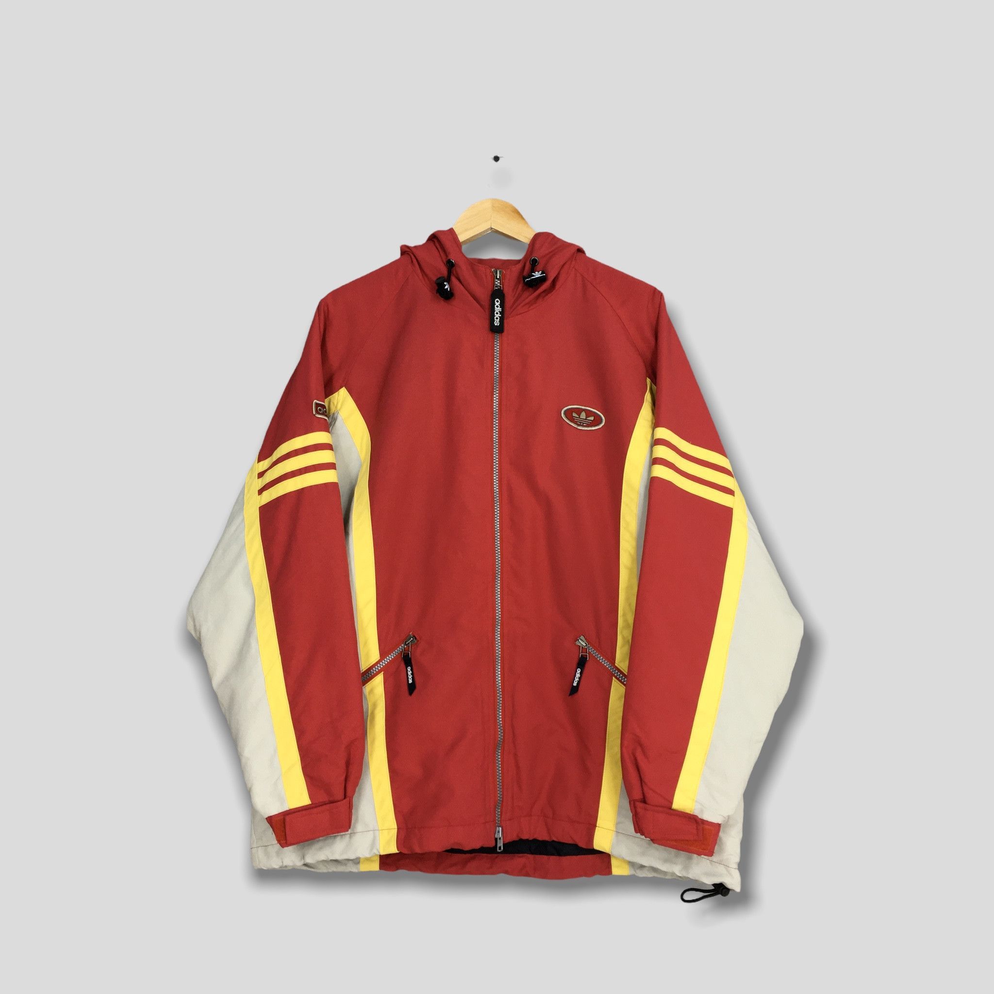 Adidas Vintage Adidas Bomber Winter Hoodie Jacket Skiing XLarge Size US XL / EU 56 / 4 - 1 Thumbnail