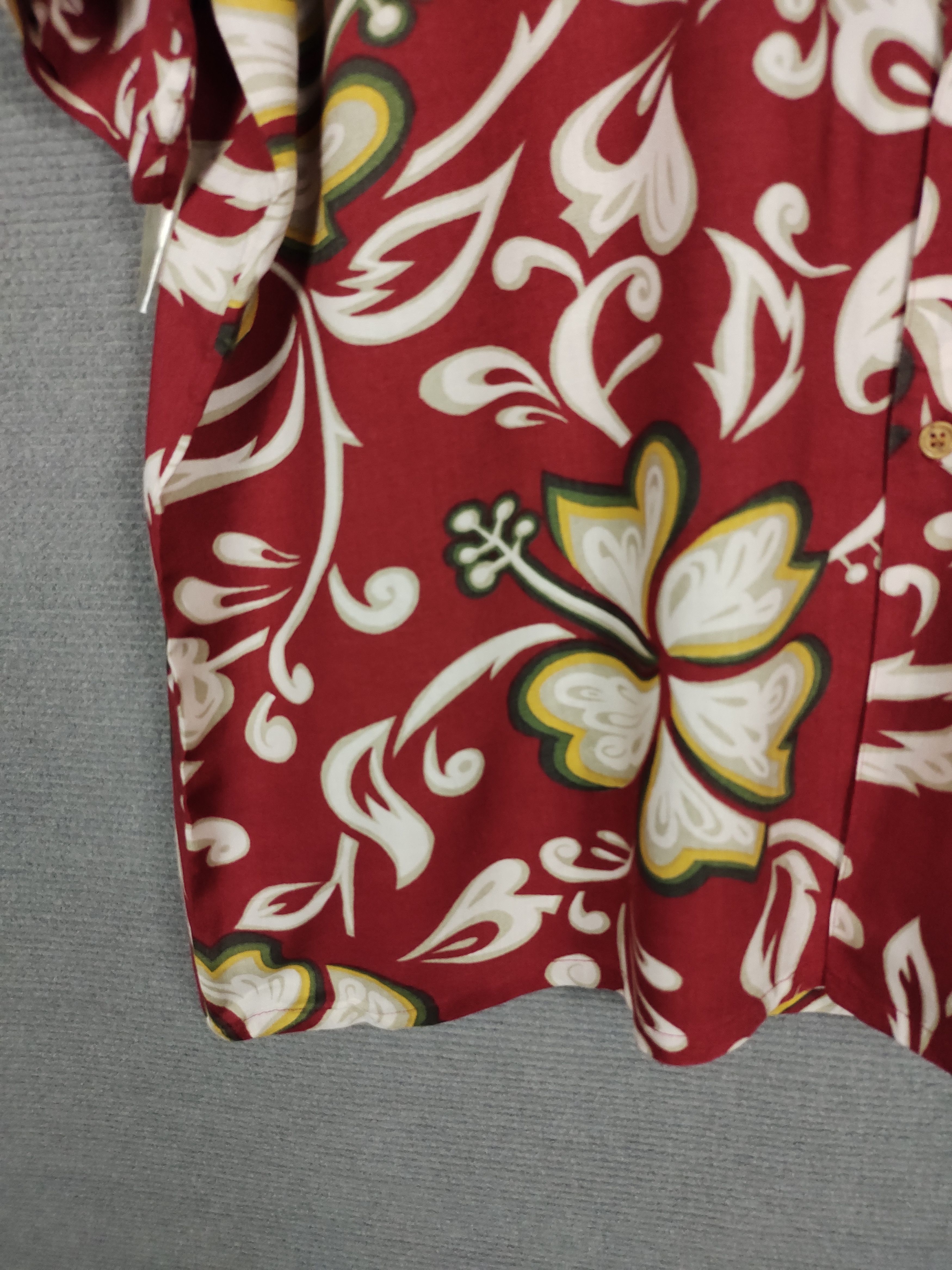 Hysteric Glamour 1990s Hana Bay Flower Printed Rayon Hawaiian Shirt Size US L / EU 52-54 / 3 - 5 Thumbnail