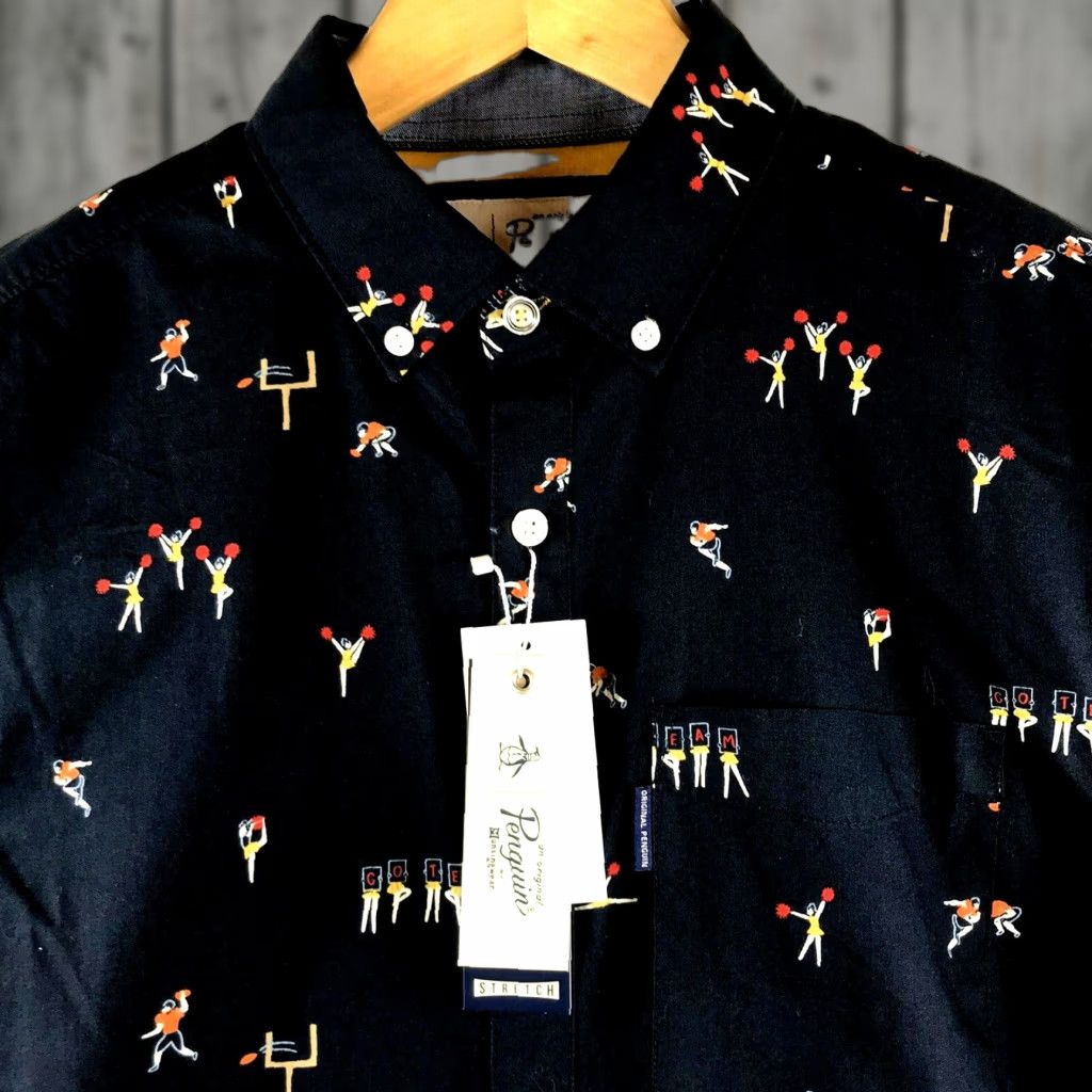 Original Penguin Original Penguin Shirt Mens S Short? Long Sleeve Football Theme Blue Size US S / EU 44-46 / 1 - 1 Thumbnail