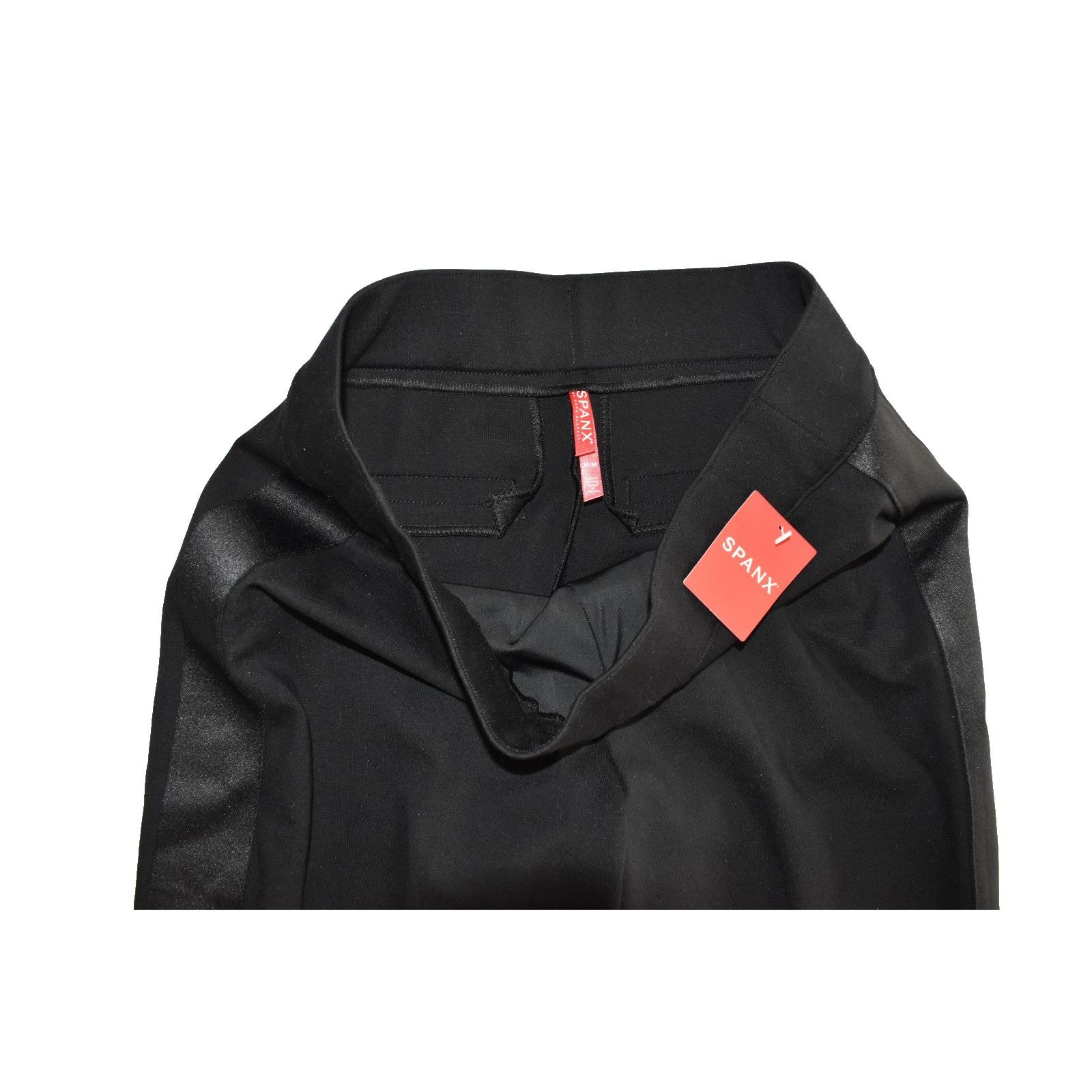 Spanx SPANX Classic Black Ponte Straight Satin Tape Pants Size M Size 29" - 4 Thumbnail
