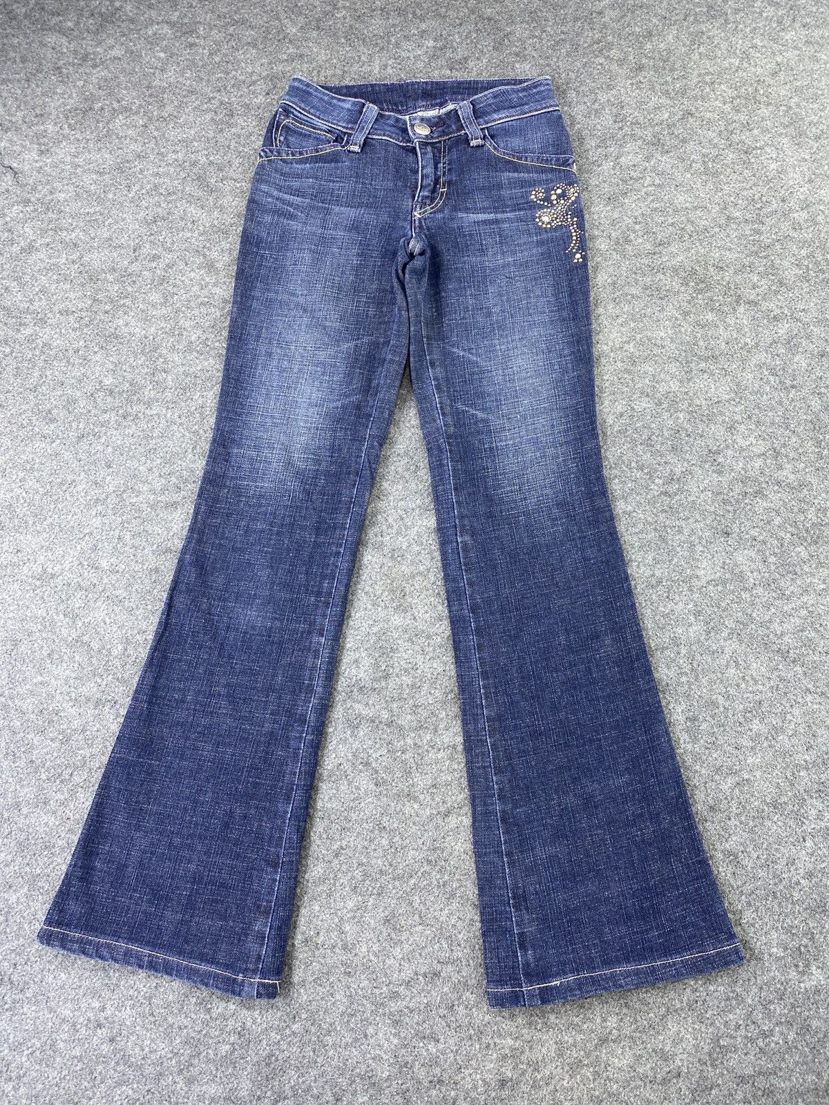 Jean × Levi's × Vintage Vintage Levis Blue Wash Flare Jeans - J1065 Size 25" / US 0 / IT 36 - 2 Thumbnail