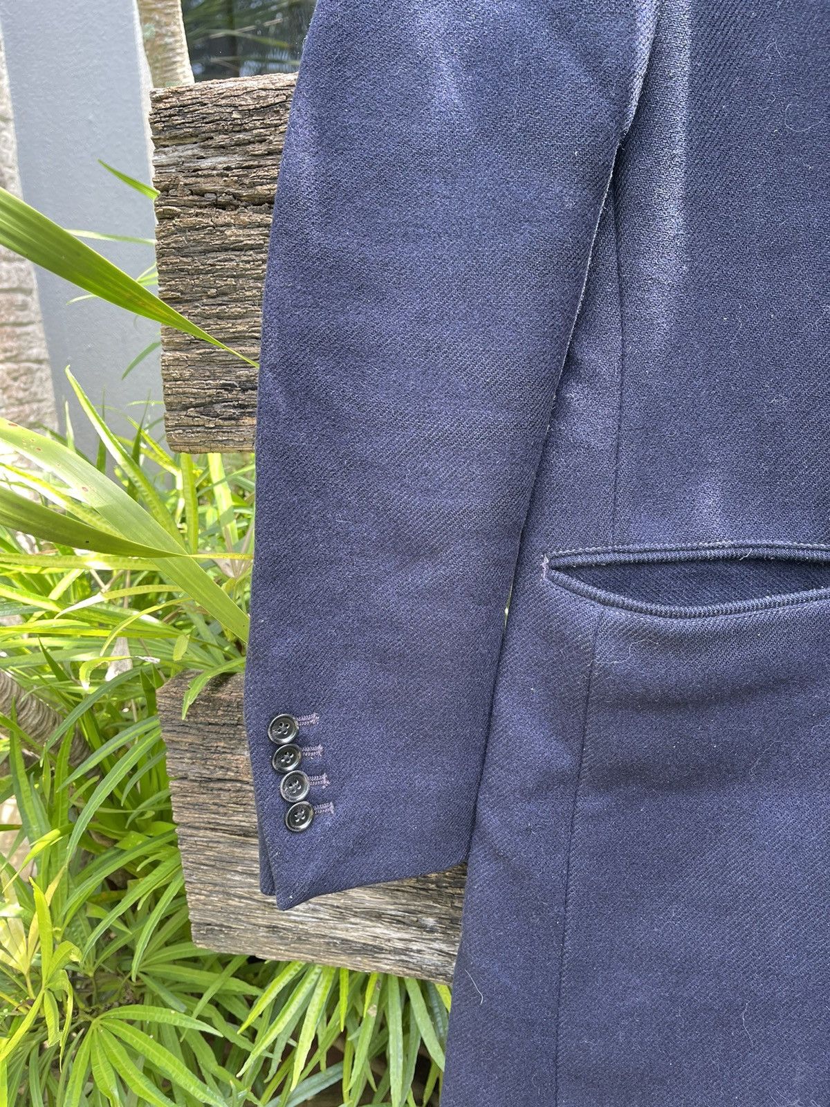 ABAHOUSE Abahouse Navy Wool Blend Overcoat - Size 2 (Japanese Medium) Size US S / EU 44-46 / 1 - 4 Thumbnail