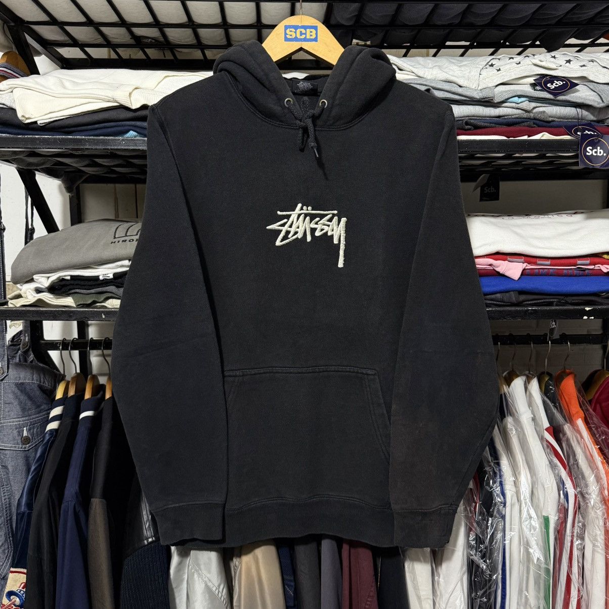 Stussy Stussy embroidered logo distressed hoodie Size US S / EU 44-46 / 1 - 1 Thumbnail