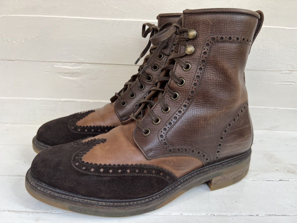 Salvatore Ferragamo Salvatore Ferragamo Lavorazione Tramezza Brown Boots Size US 8.5 / EU 41-42 - 3 Thumbnail