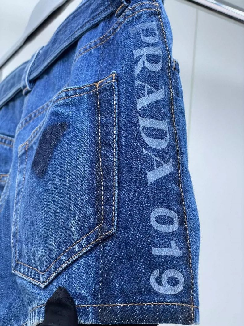 Prada Prada Blue denim shorts 2504-Nextarrow Size 25" / US 0 / IT 36 - 4 Thumbnail