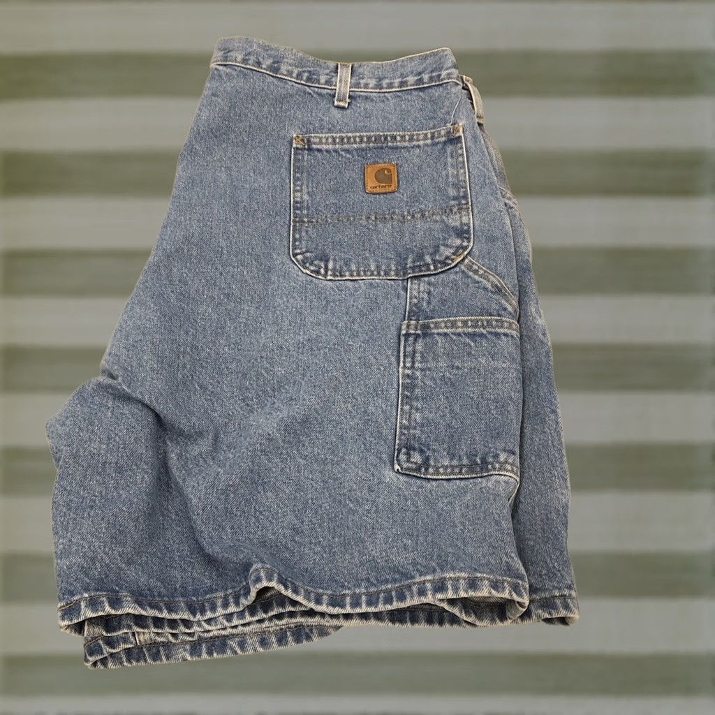 Carhartt VINTAGE Carhartt Carpenter Blue Jean Denim Work Shorts 46 B28 STW Work Beach Casual Size US 30 / EU 46 - 1 Thumbnail