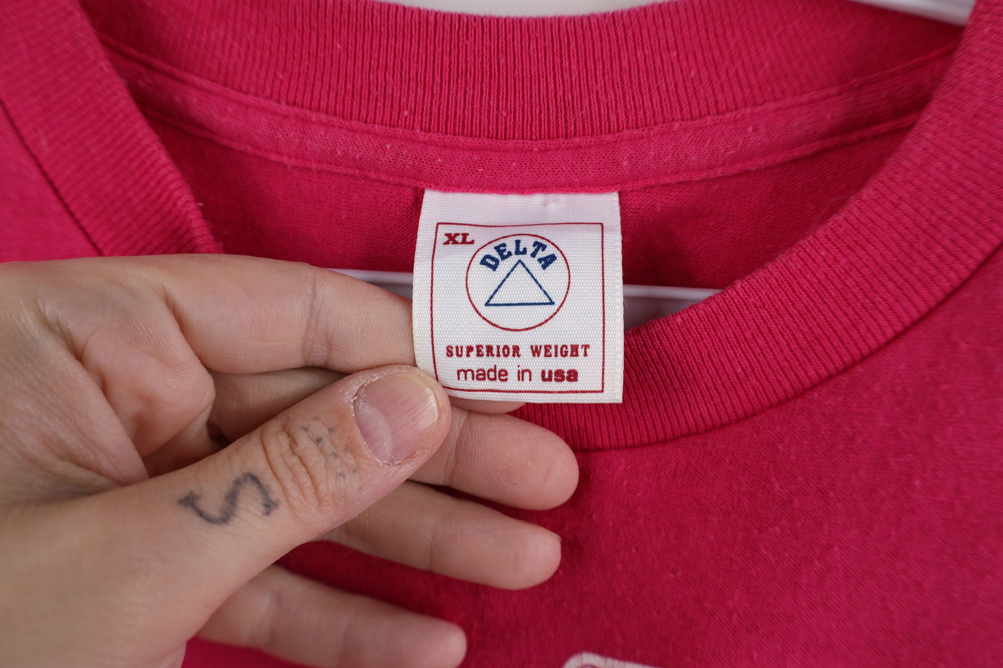 Vintage Vintage 90s Streetwear Ski Club Waterski T-Shirt Pink USA Size XL / US 12-14 / IT 48-50 - 5 Thumbnail