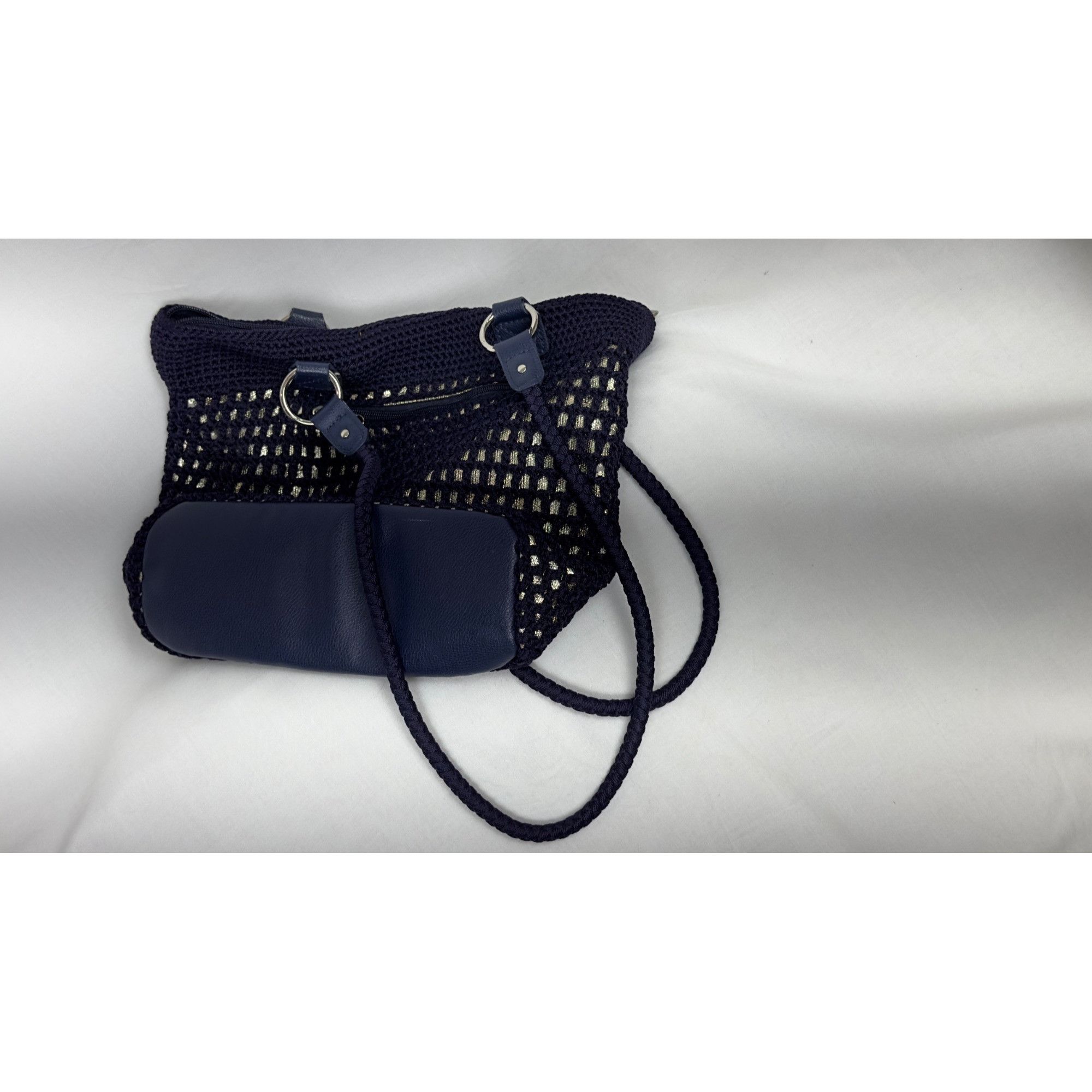 The Sak The Sak Navy Crochet Tote Bag With Zipper Pocket & Shoulder Size ONE SIZE - 7 Thumbnail