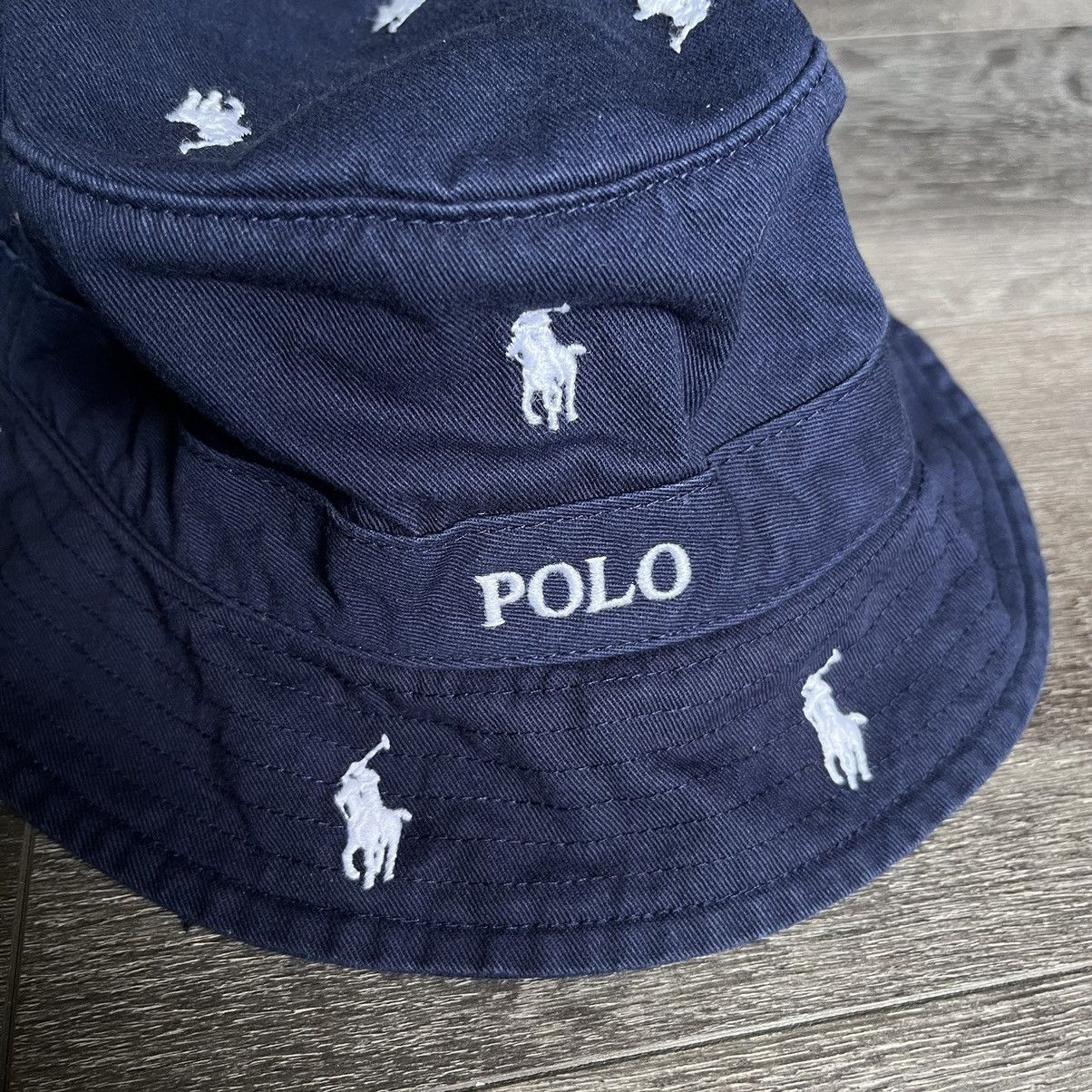 Polo Ralph Lauren × Ralph Lauren Polo Ralph Lauren Multi Pony Scattered Logo Beach Bucket Hat Size ONE SIZE - 5 Thumbnail
