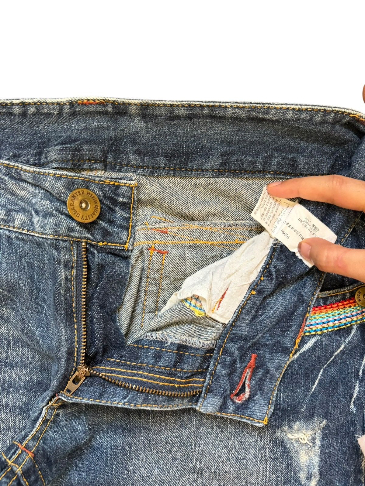 Hysteric Glamour Vintage Japanese Brand Faded Wash Distress Flare Jeans Size 32" / US 10 / IT 46 - 5 Thumbnail