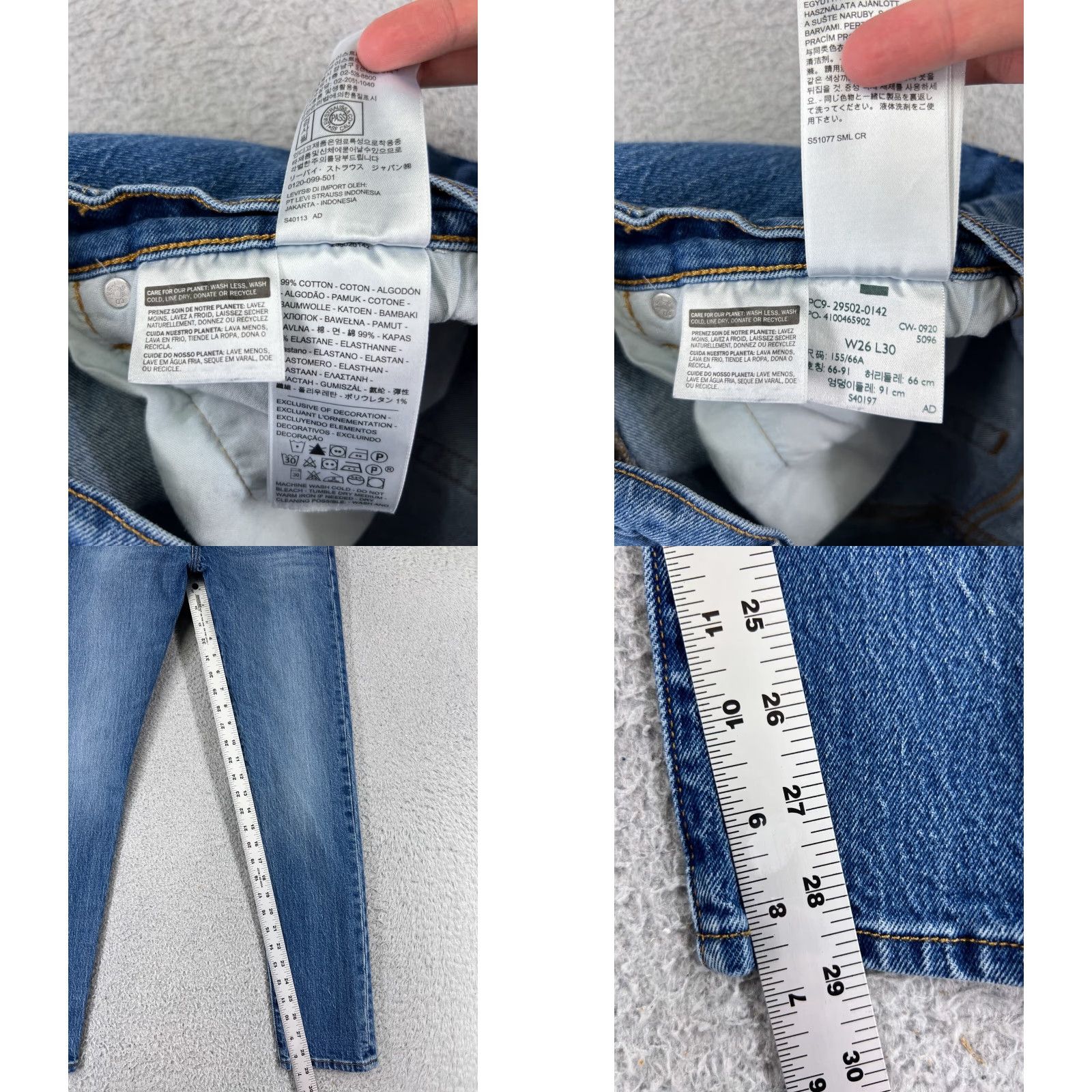 Levi's Levi's 501 Shorts Women's Medium Wash Denim Casual Pants 24 Waist Summer Fall Winter Size 36" / US 14 / IT 50 - 8 Thumbnail