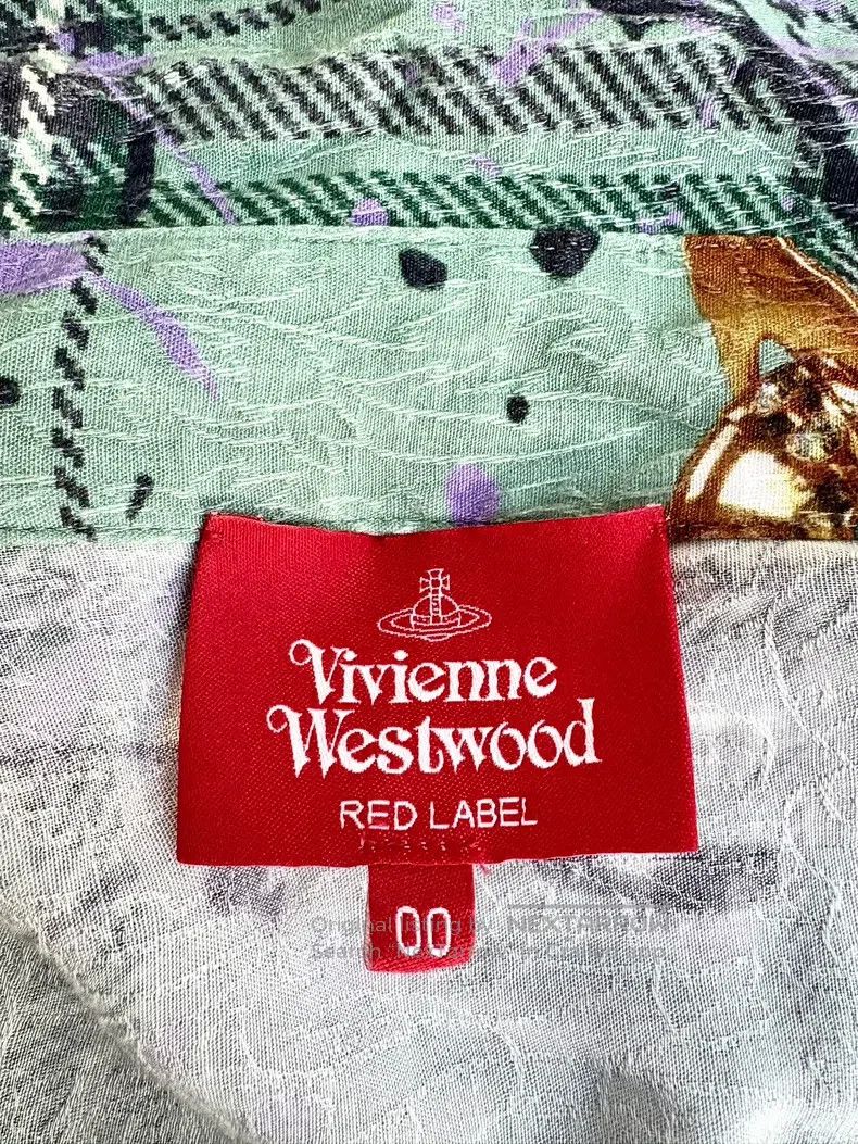 Vivienne Westwood Vivienne Westwood Green Plaid Splash Gold Saturn Shirt Size XS / US 0-2 / IT 36-38 - 6 Thumbnail