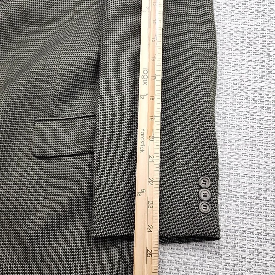 Vintage VINTAGE Louis Roth Blazer Jacket Mens 42R Wool Tweed Plaid Notch Lapel Single-Breasted 2-Button 3-Button Sleeve Brown Regular Mens Size 42R - 4 Thumbnail