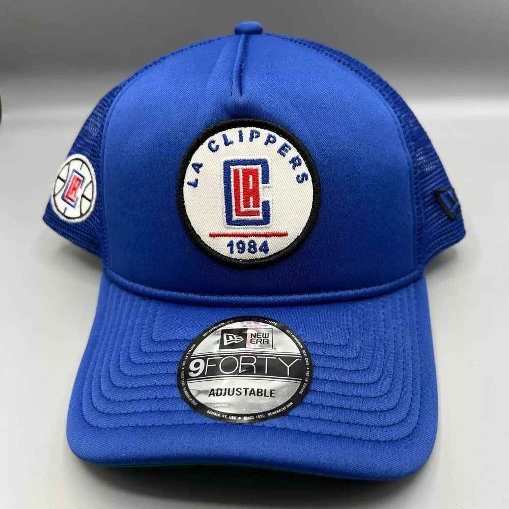 New Era Los Angeles LA Clippers Trucker Hat Men Blue Snap Back Cap Size ONE SIZE - 1 Thumbnail