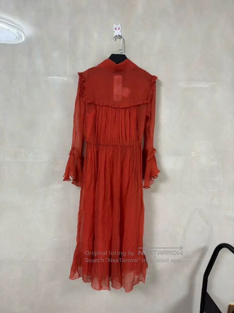 Gucci Gucci Ruffled mulberry silk dress Size XS / US 0-2 / IT 36-38 - 2 Thumbnail