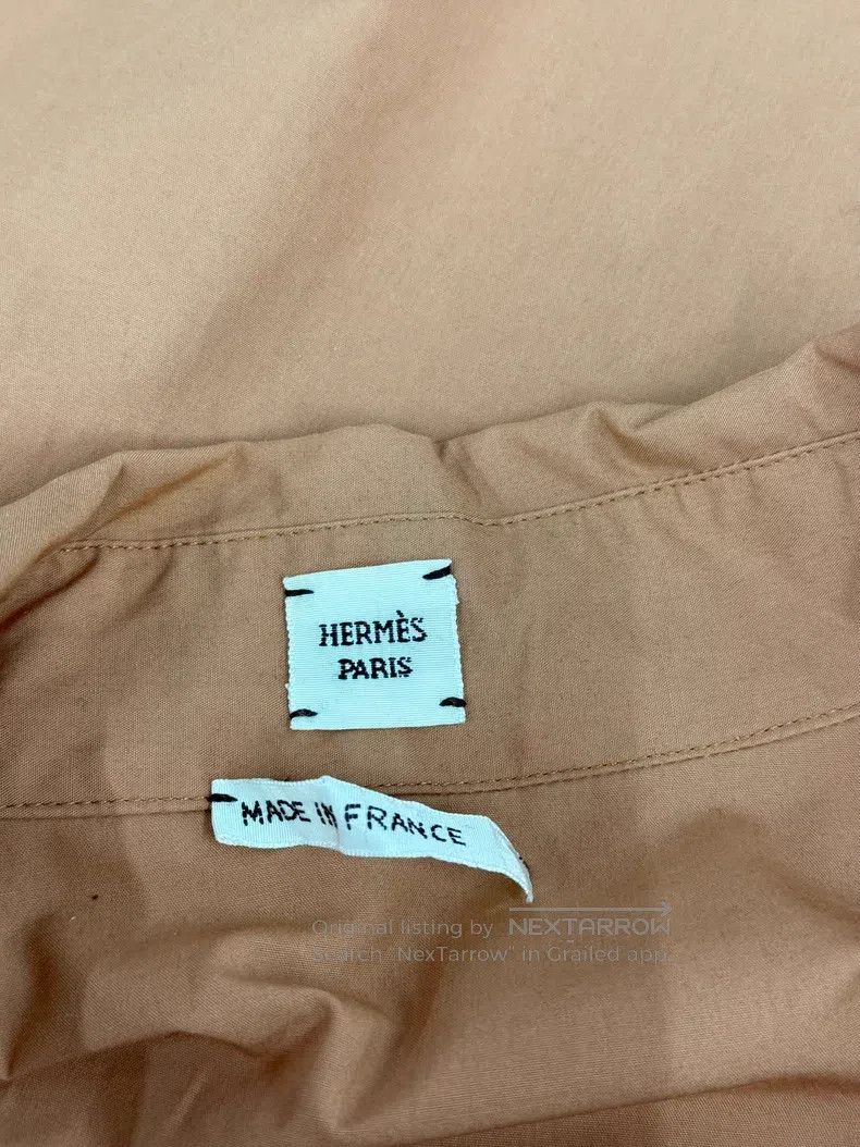 Hermes Hermes Drawstring Pig Nose Button Shirt Size XS / US 0-2 / IT 36-38 - 3 Thumbnail