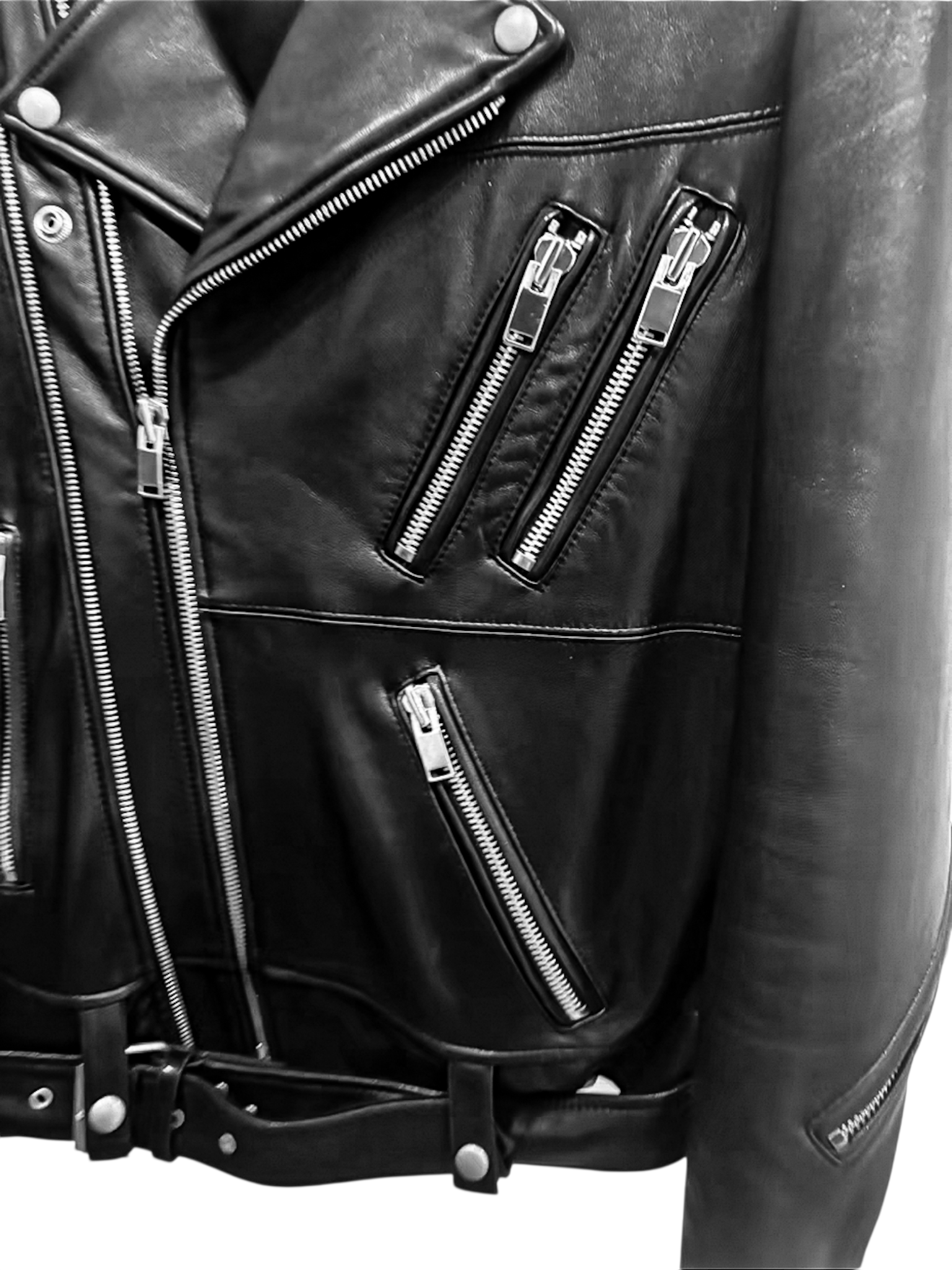 Hedi Slimane Multizip Biker Jacket (SLP FW14 Silhouette) Size US M / EU 48-50 / 2 - 3 Thumbnail