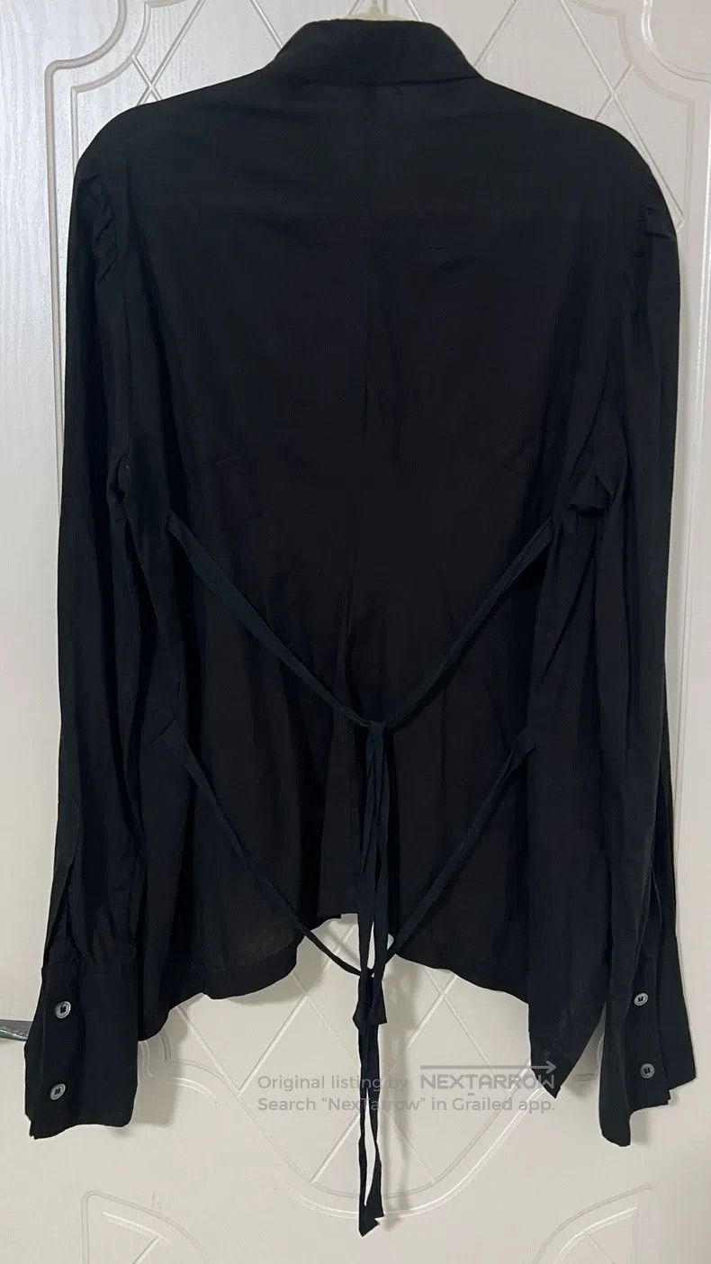 Ann Demeulemeester Ann Demeulemeester Cotton Shirt, Back Double Ribbon Design Size XS / US 0-2 / IT 36-38 - 6 Thumbnail