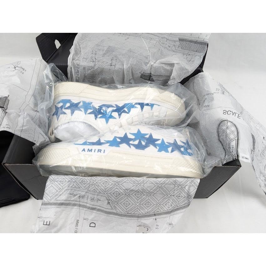 Amiri o1rshd1 Stars Court Low-Top Sneakers in Blue Size US 10 / EU 43 - 22 Thumbnail