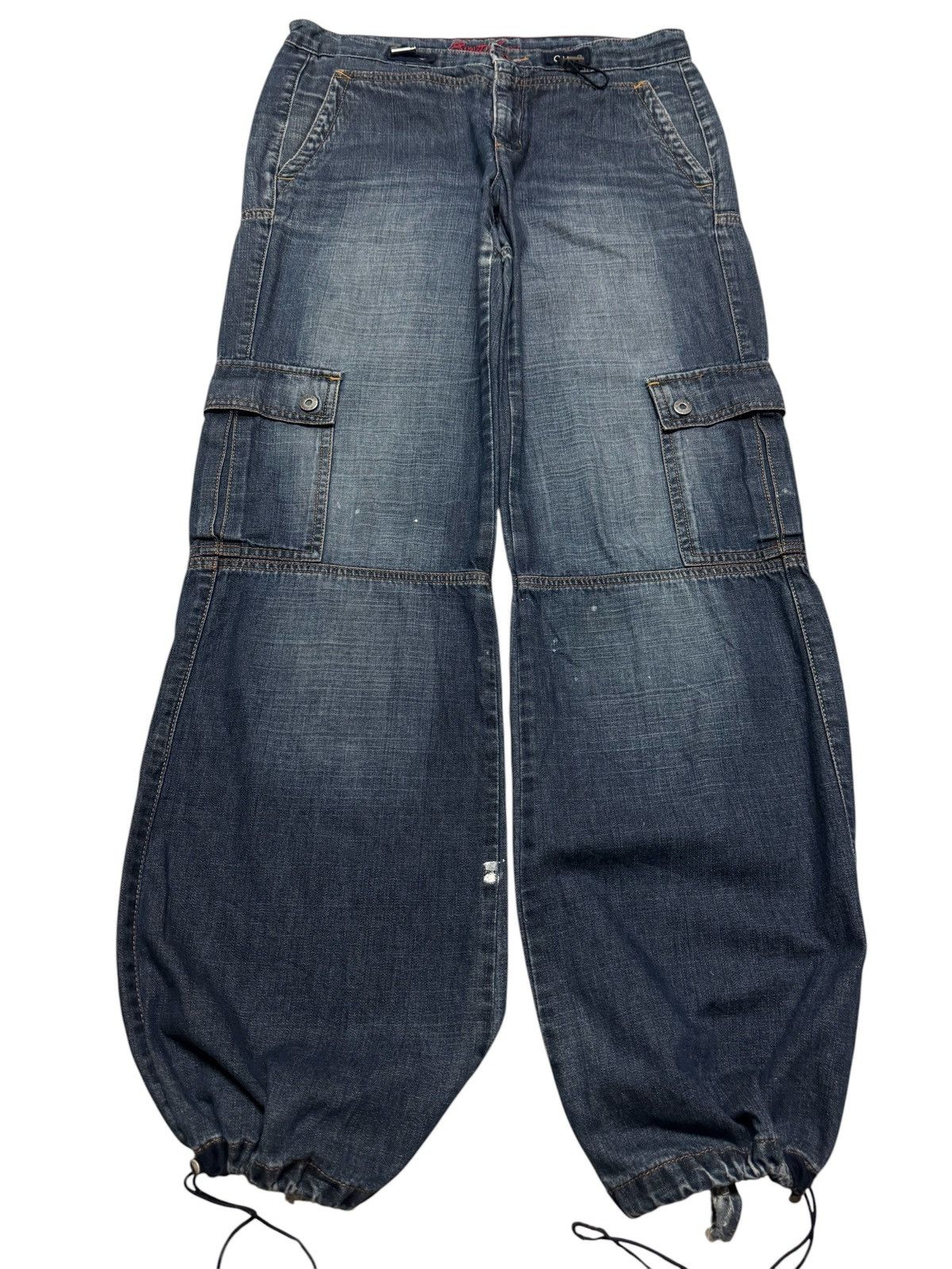 Esprit 💥BAGGY FLARE💥VINTAGE ESPRIT MUDWASH CARGO JEANS SICK DISTRES Size US 31 - 3 Thumbnail