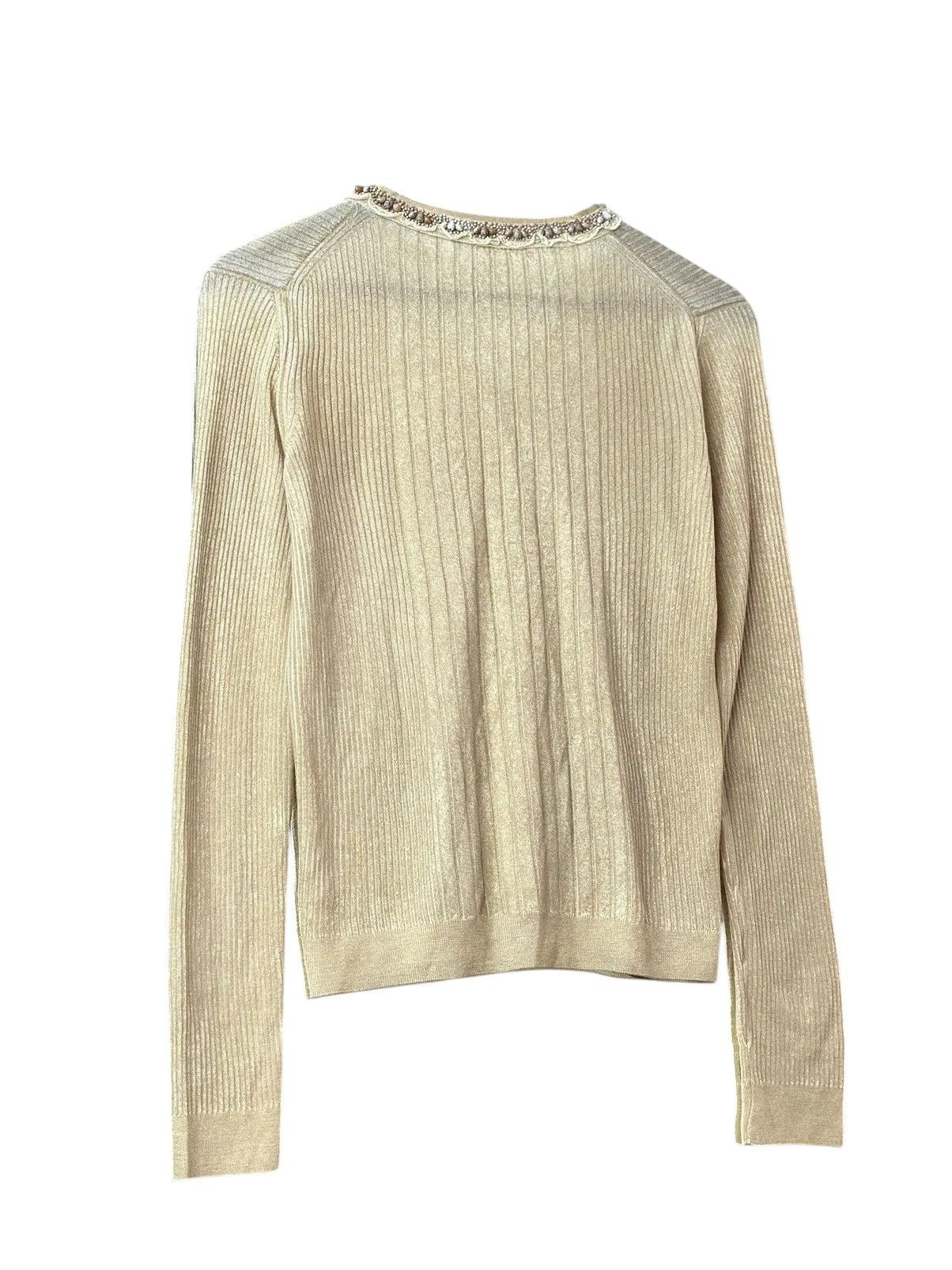 Prada Beige Prada Wool Cardigan Lana Maglioni Gilet W42 S/M Size M / US 6-8 / IT 42-44 - 13 Thumbnail