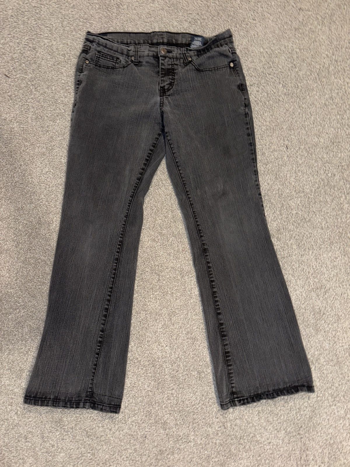 Japanese Brand × Vintage Black grunge-style y2k flared jeans Size US 32 / EU 48 - 1 Thumbnail