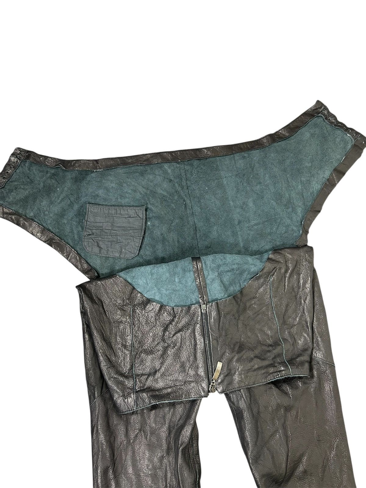 Donna Karan ⚡️Vintage Donna Karan Black Leather Skinny Size 26" / US 2 / IT 38 - 10 Thumbnail