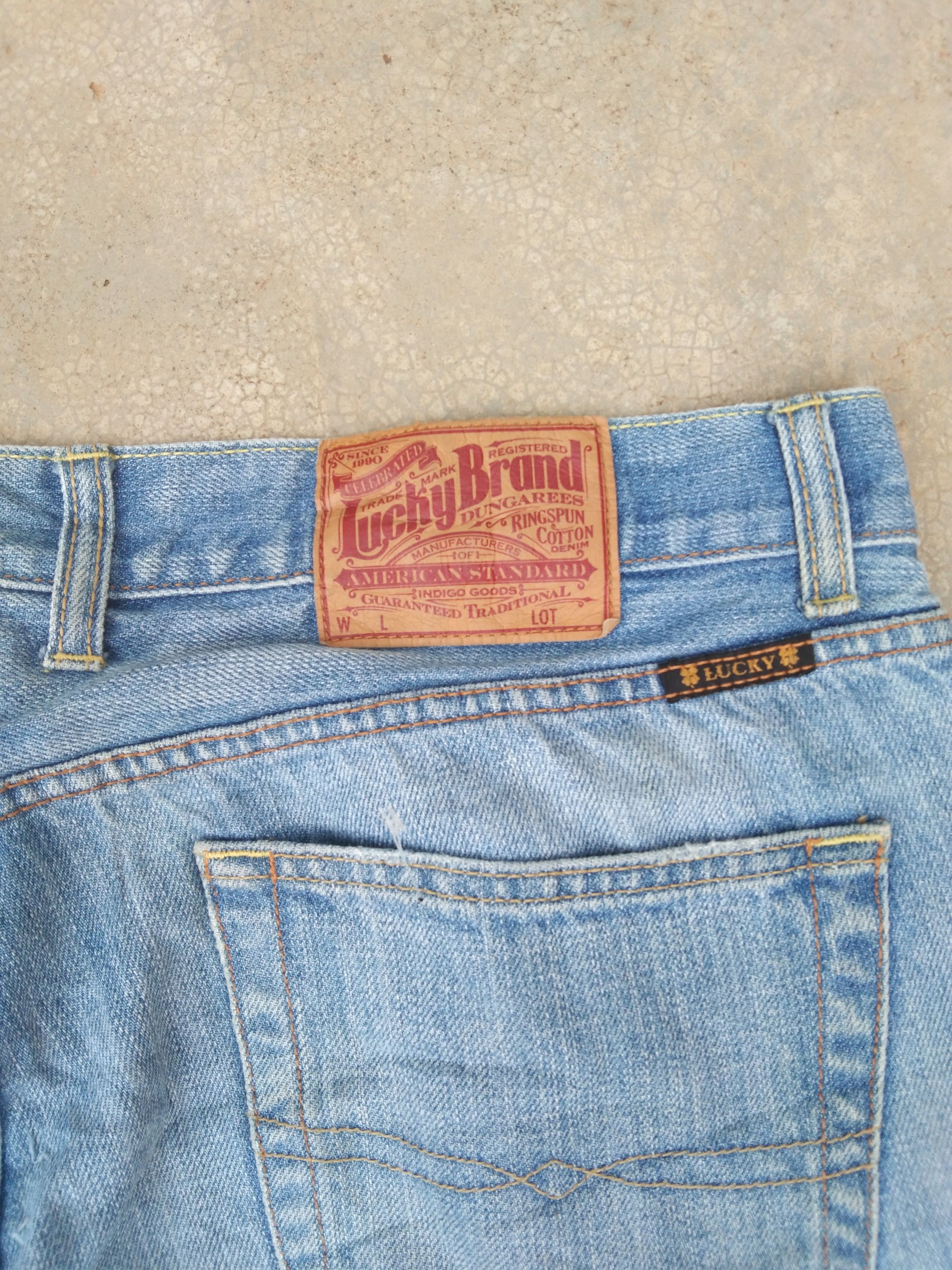 Japanese Brand × Jean × Vintage Vintage Distressed Flared Lucky Brand Boot Cut Jeans 36x34 Size US 36 / EU 52 - 4 Thumbnail