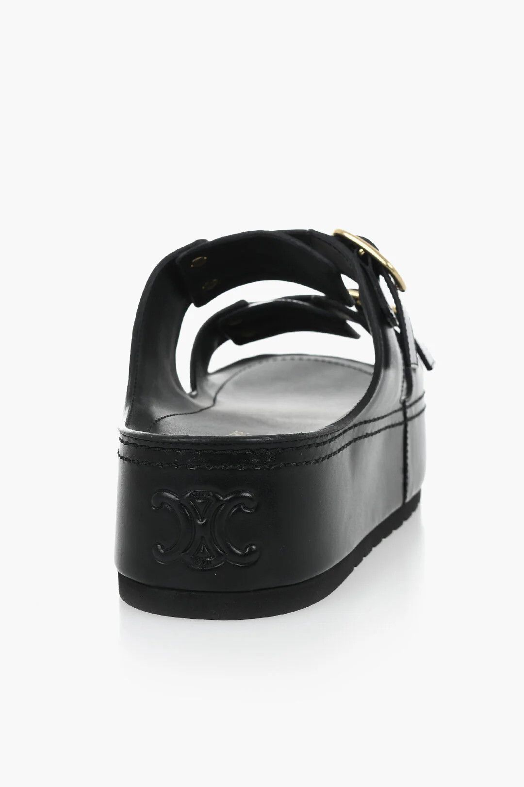 Celine o1mm0326 Leather Slides in Black Size US 8 / IT 38 - 2 Thumbnail