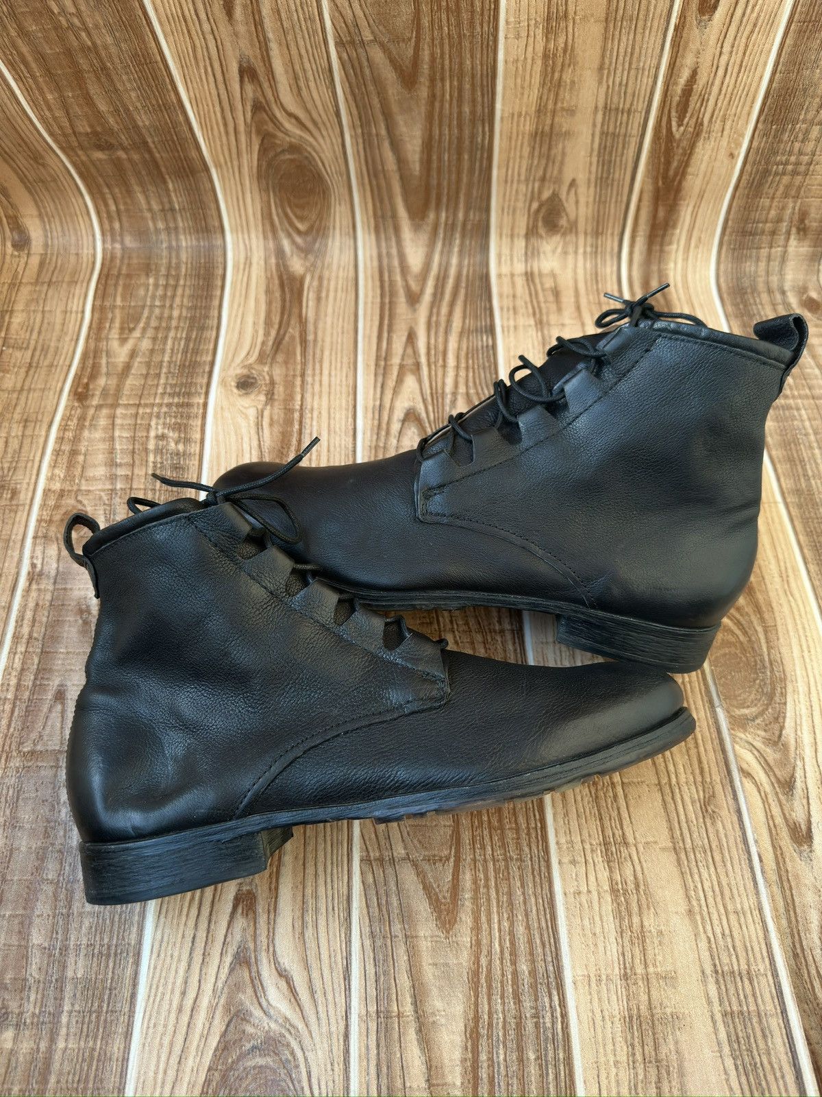 A.S.98 AS 98 Air Step Black Leather Side Zip Boots like Rick Owens Size US 11 / EU 44 - 13 Thumbnail