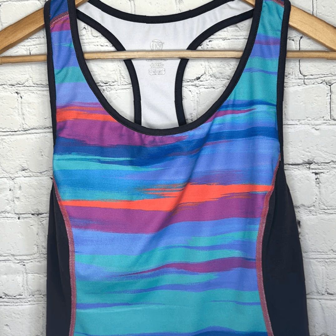 Merrell Merrell Tank Top Womens M Multicolor Blue Pink Select Wick Tank Top Size M Medium Sports Activewear Womens/Men? Size M / US 6-8 / IT 42-44 - 3 Thumbnail
